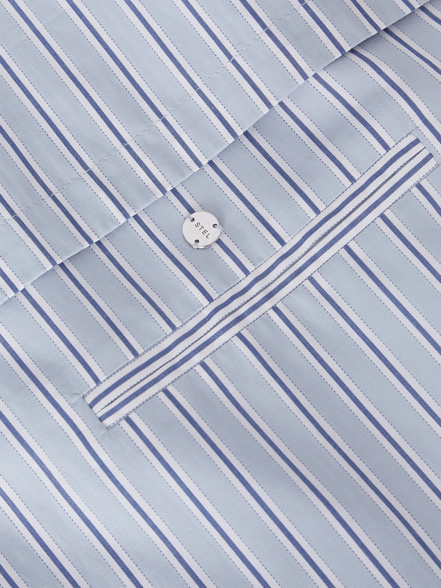 Pinstripe Layered Poplin Shirt Dress
