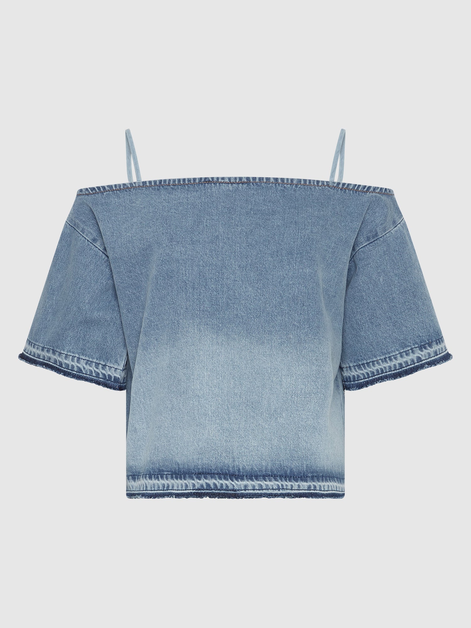 Off-Shoulder Denim Top
