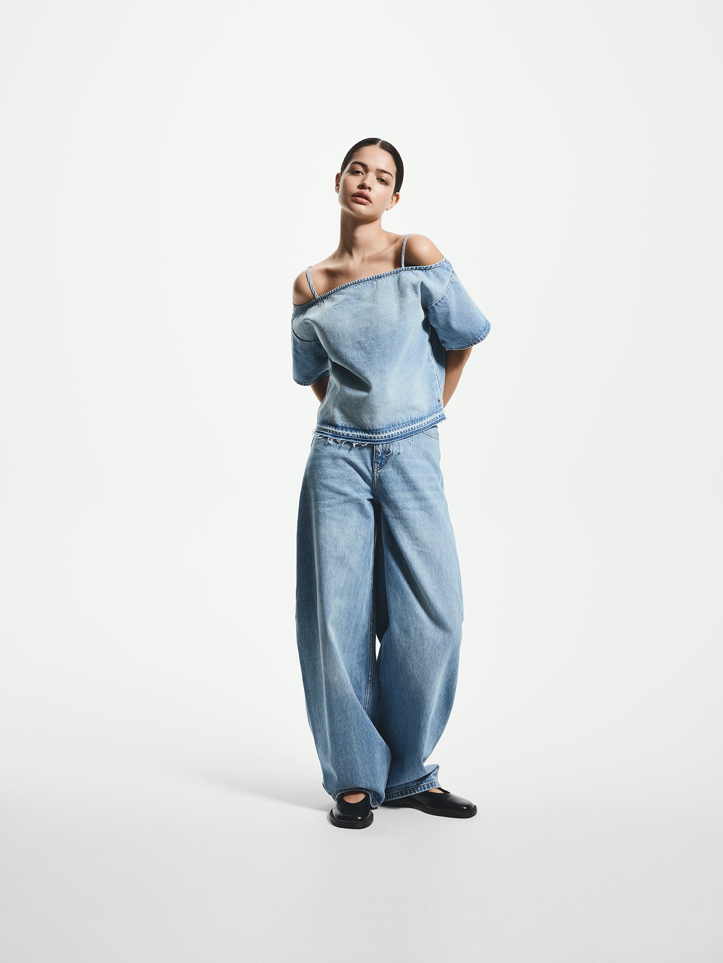 Off-Shoulder Denim Top – STEL