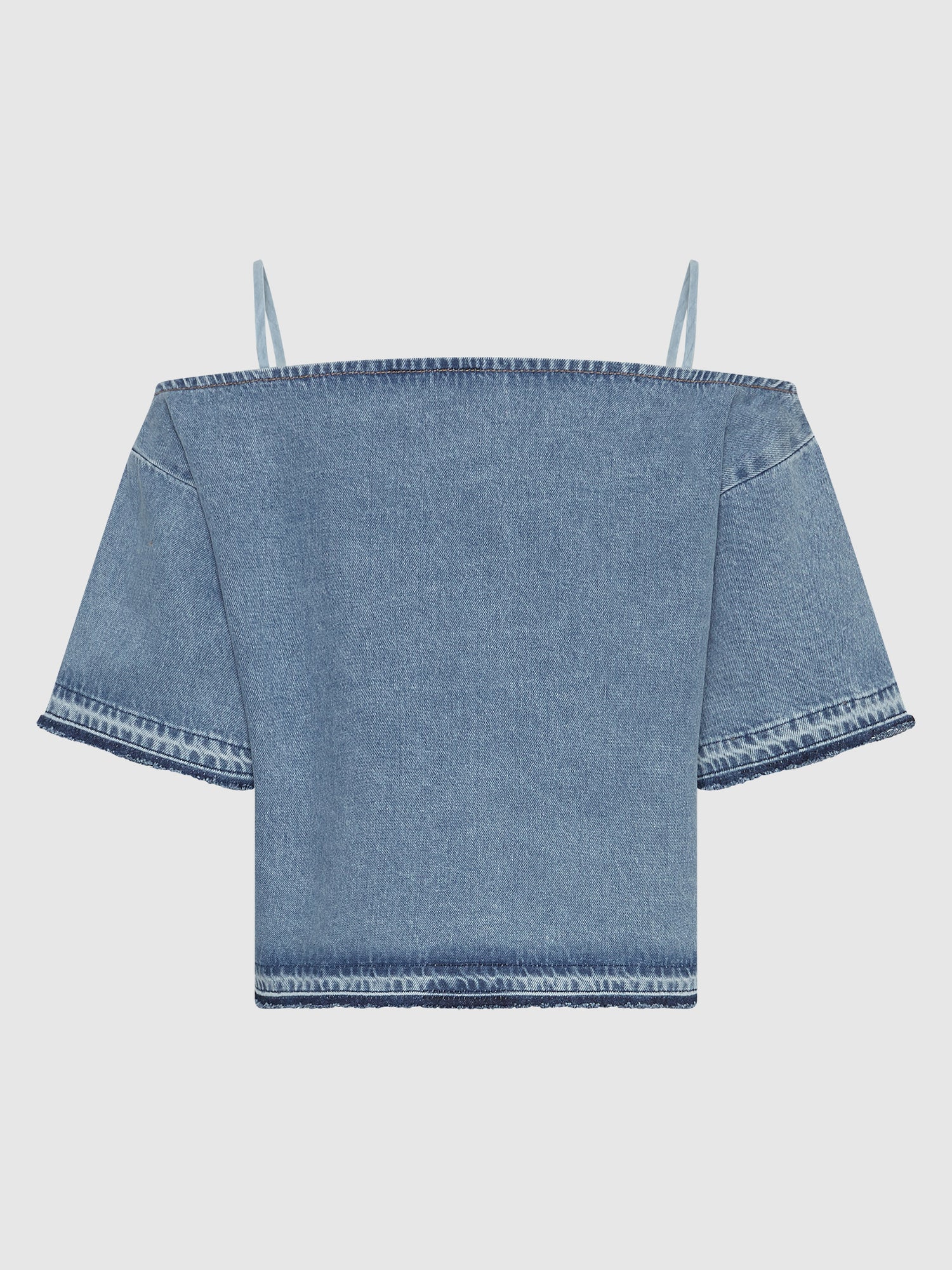 Off-Shoulder Denim Top
