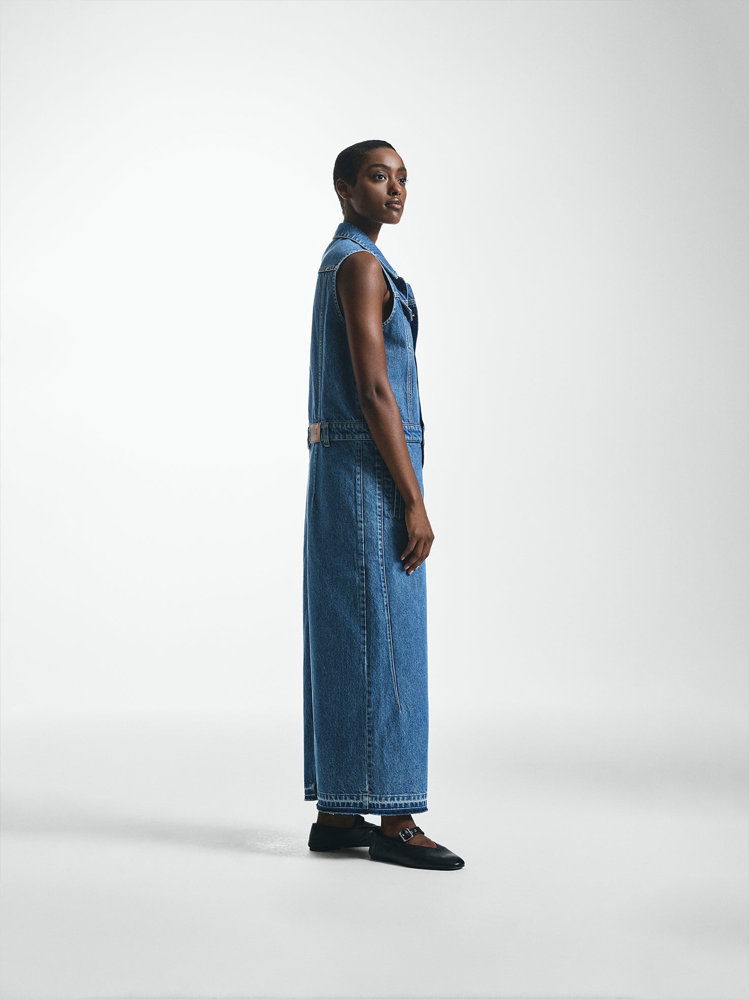 Sleeveless Denim Jacket Dress