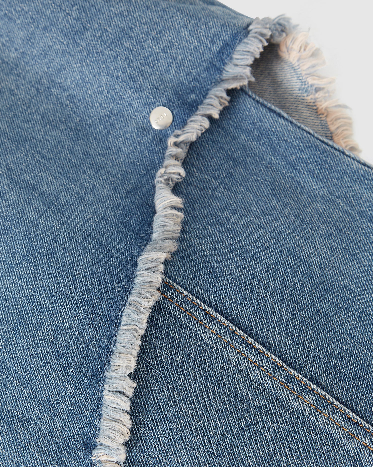 Double Layer Denim Midi Dress