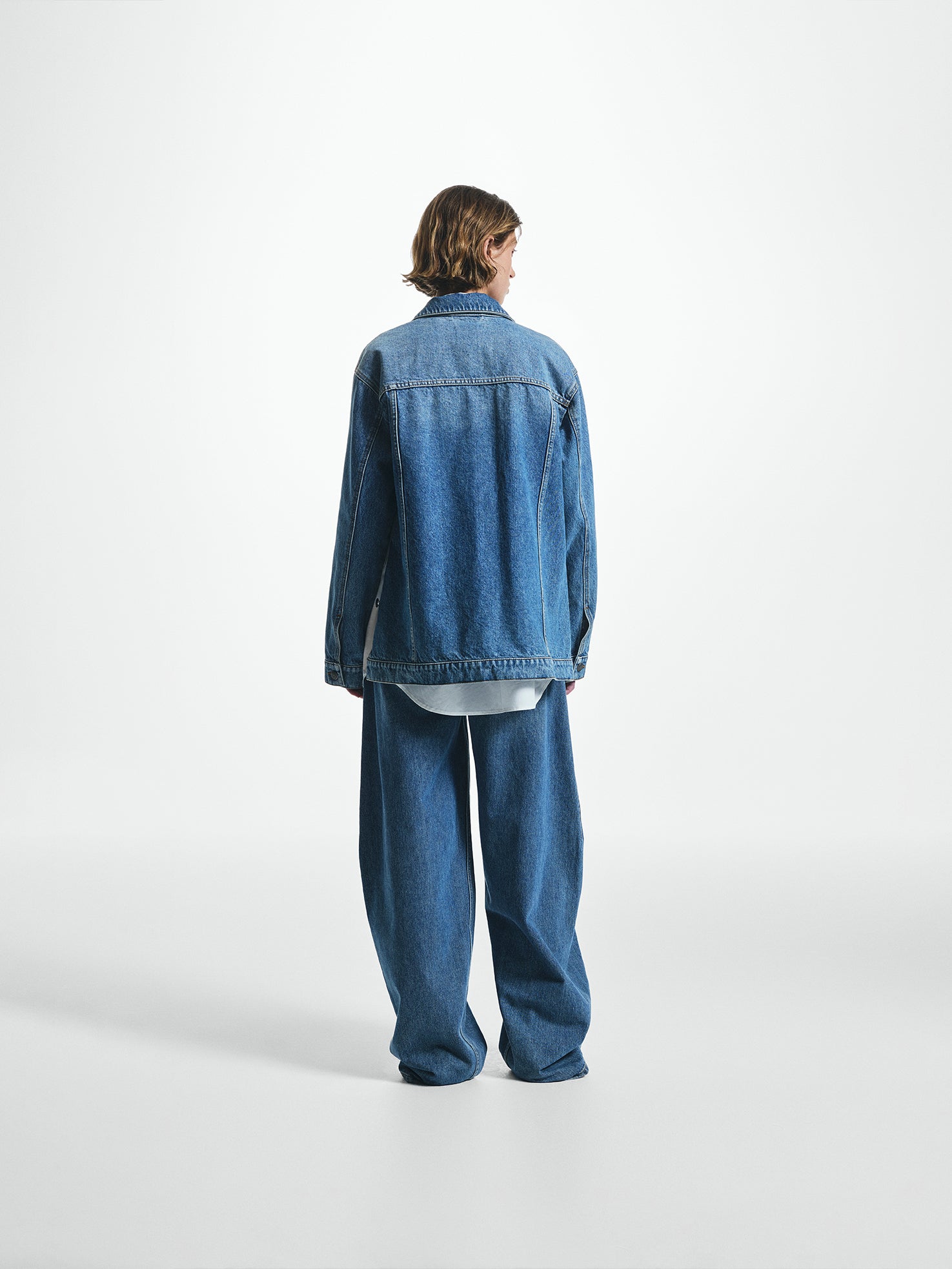 Split Hem Relaxed Denim Jacket