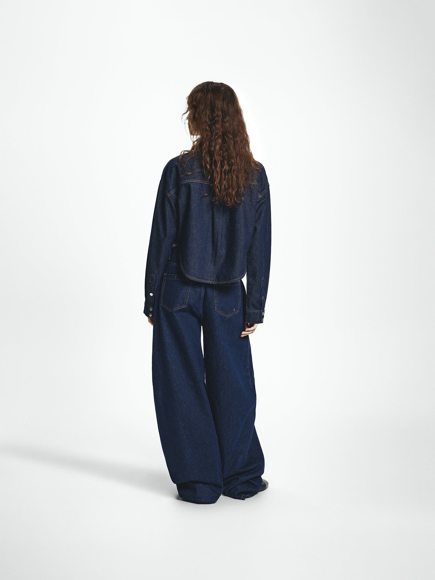 Wide Barrow Leg Denim Jeans