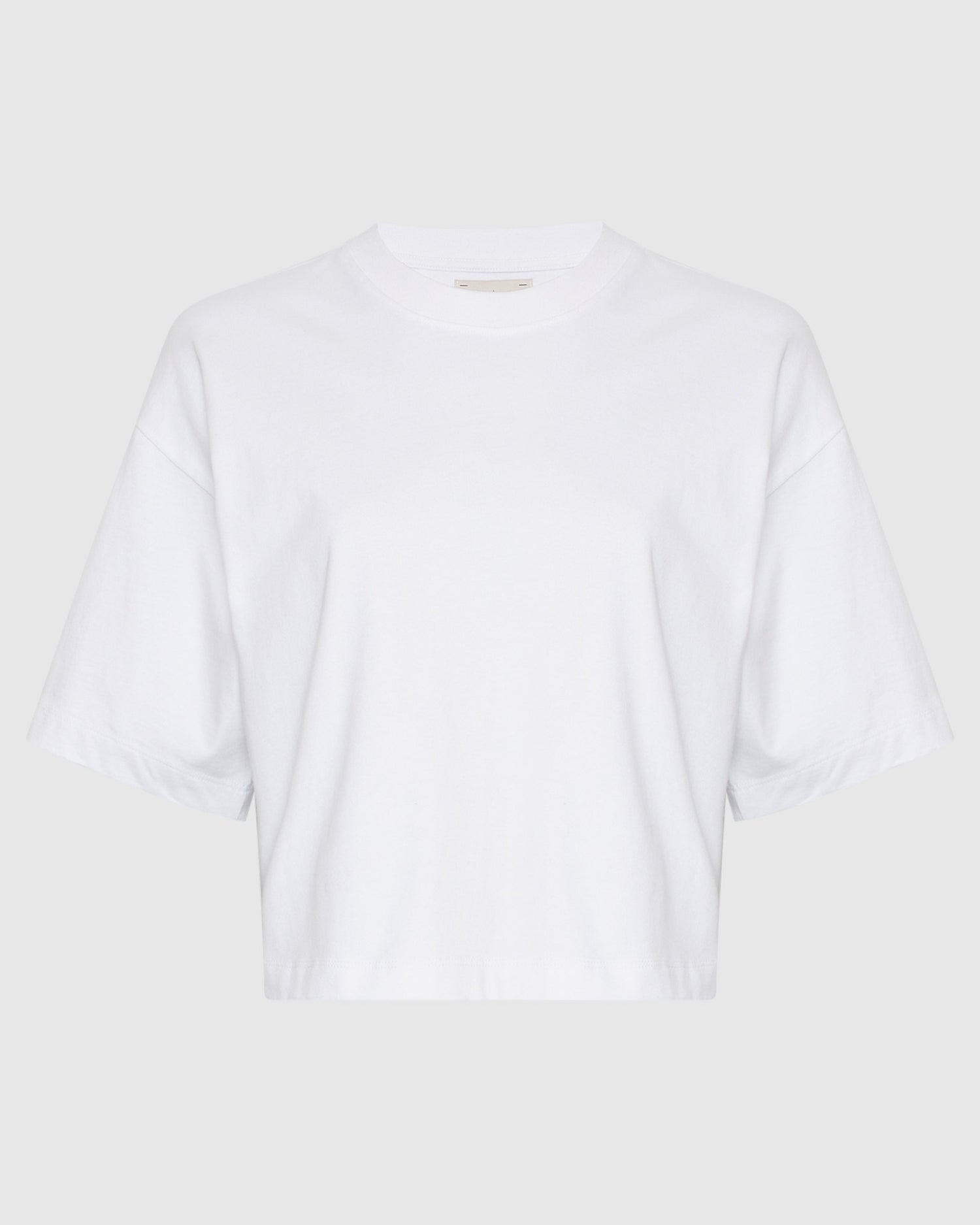 Cropped Cotton Boxy T-shirt