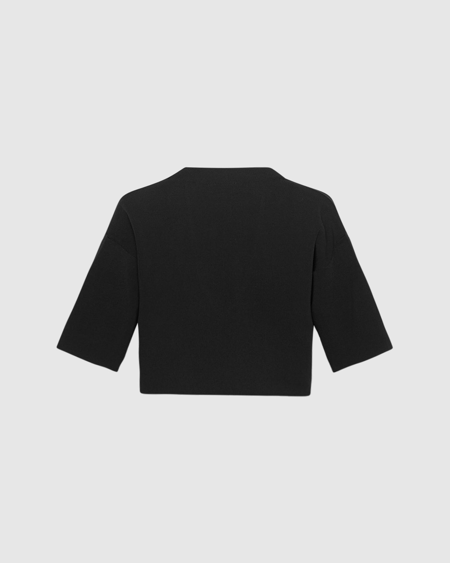 Short Sleeved Power Knit V-Neck Top