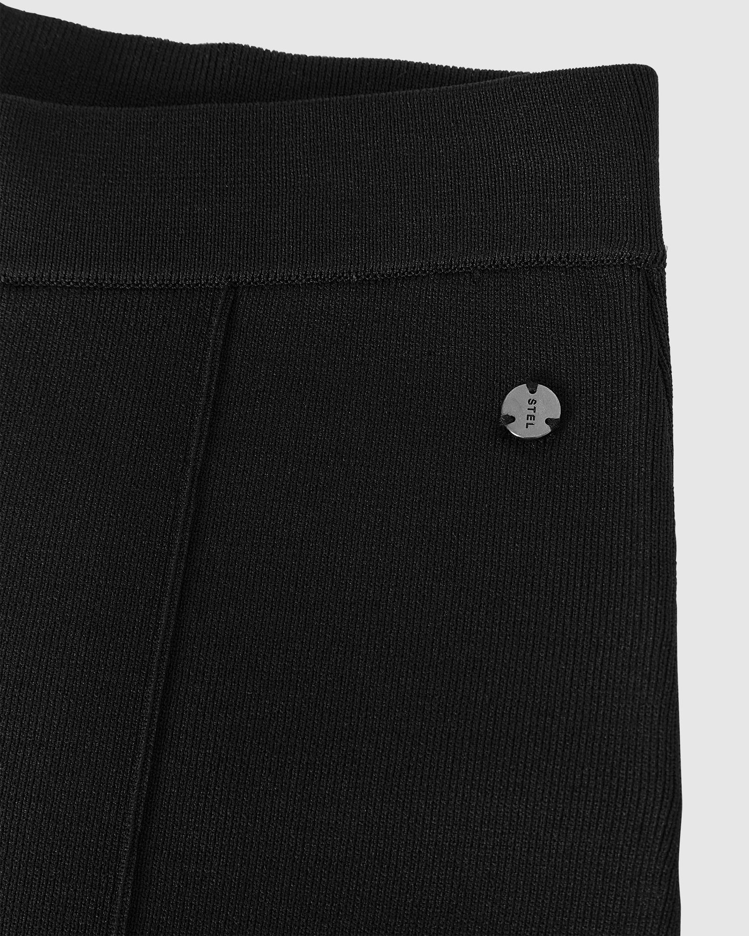 Split Hem Power Knit Slim Trousers