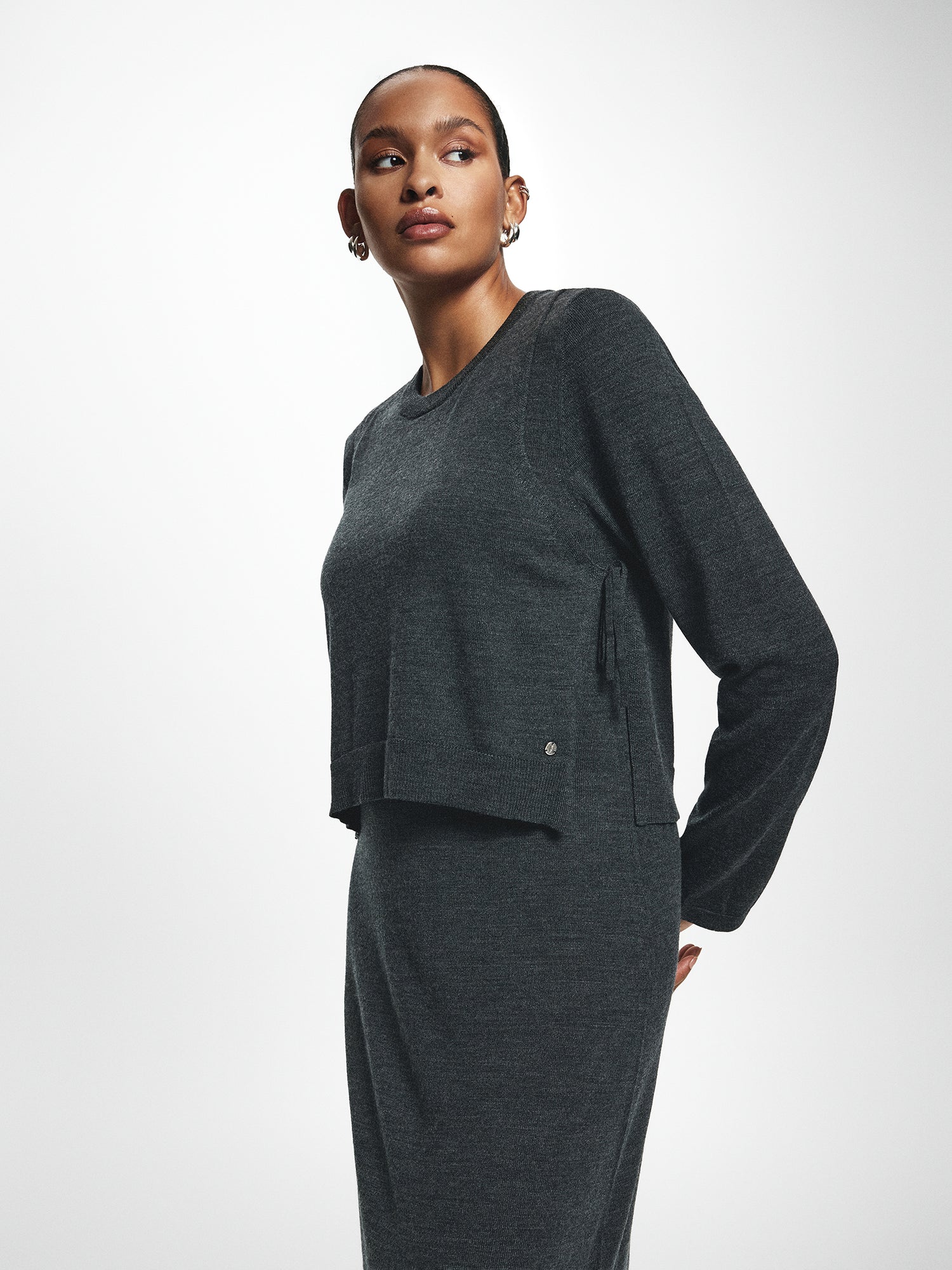 Double Layer Merino Wool Dress