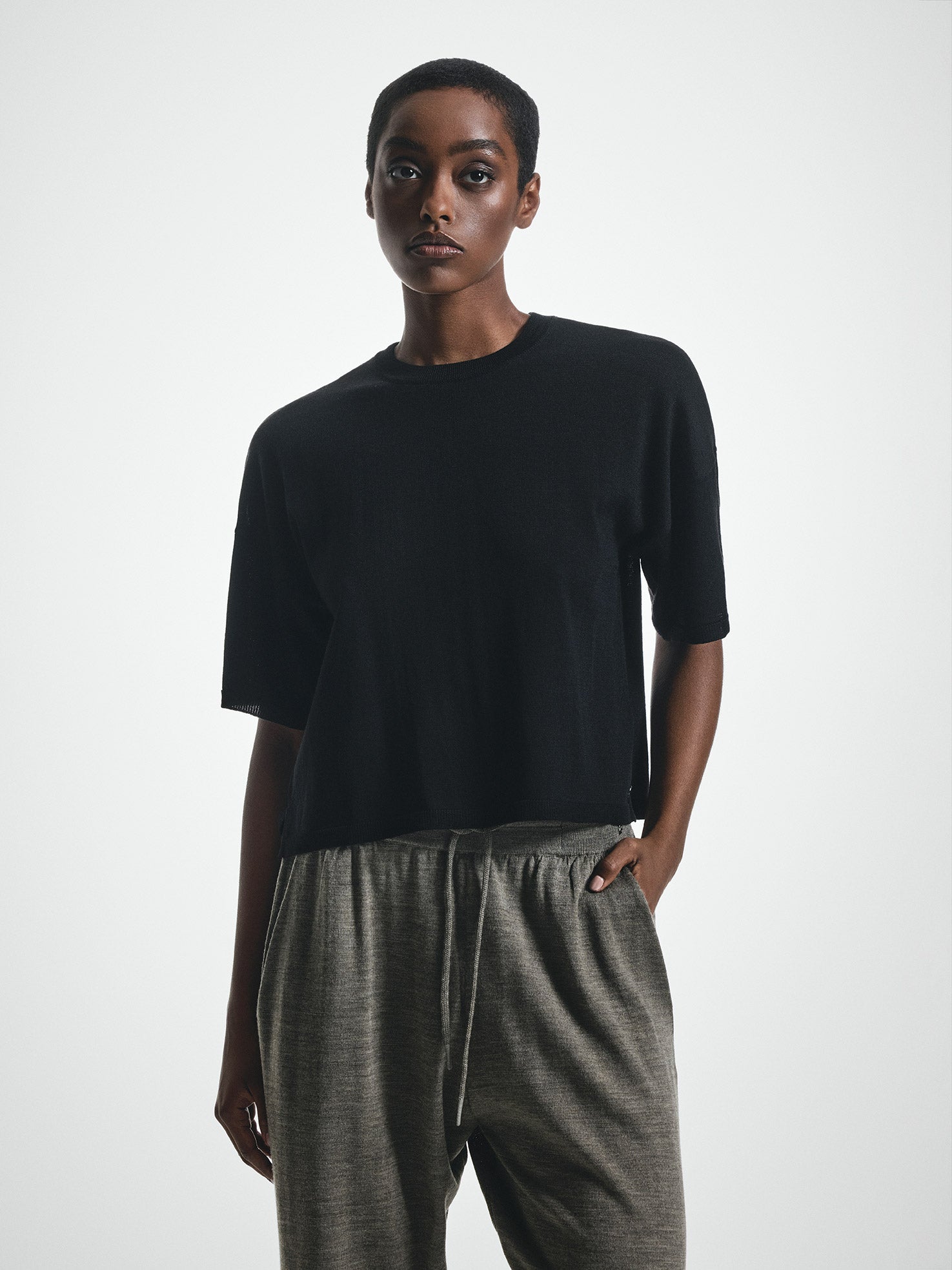 Merino Wool Boxy T-shirt