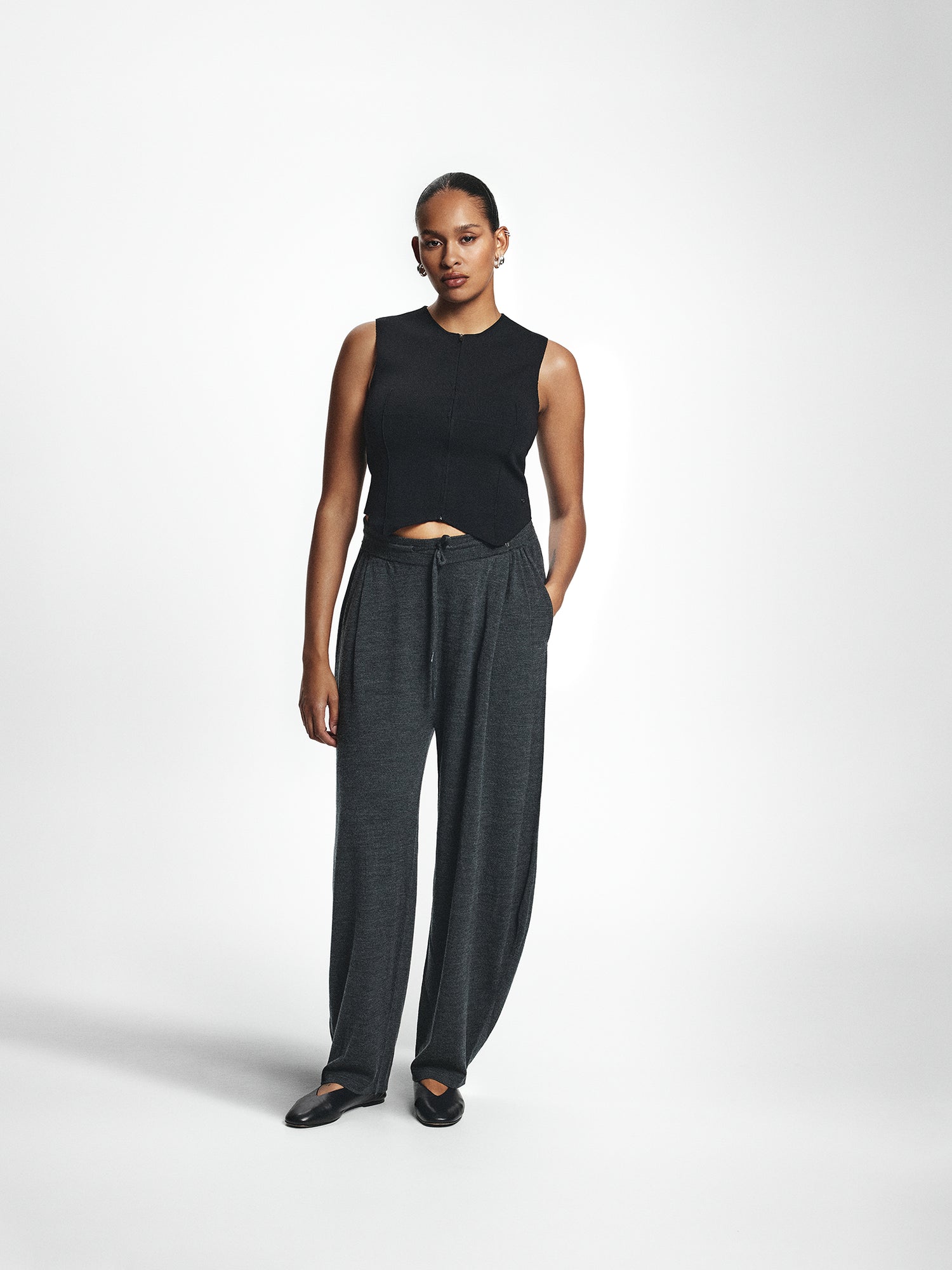 Merino Wool Loose Trousers