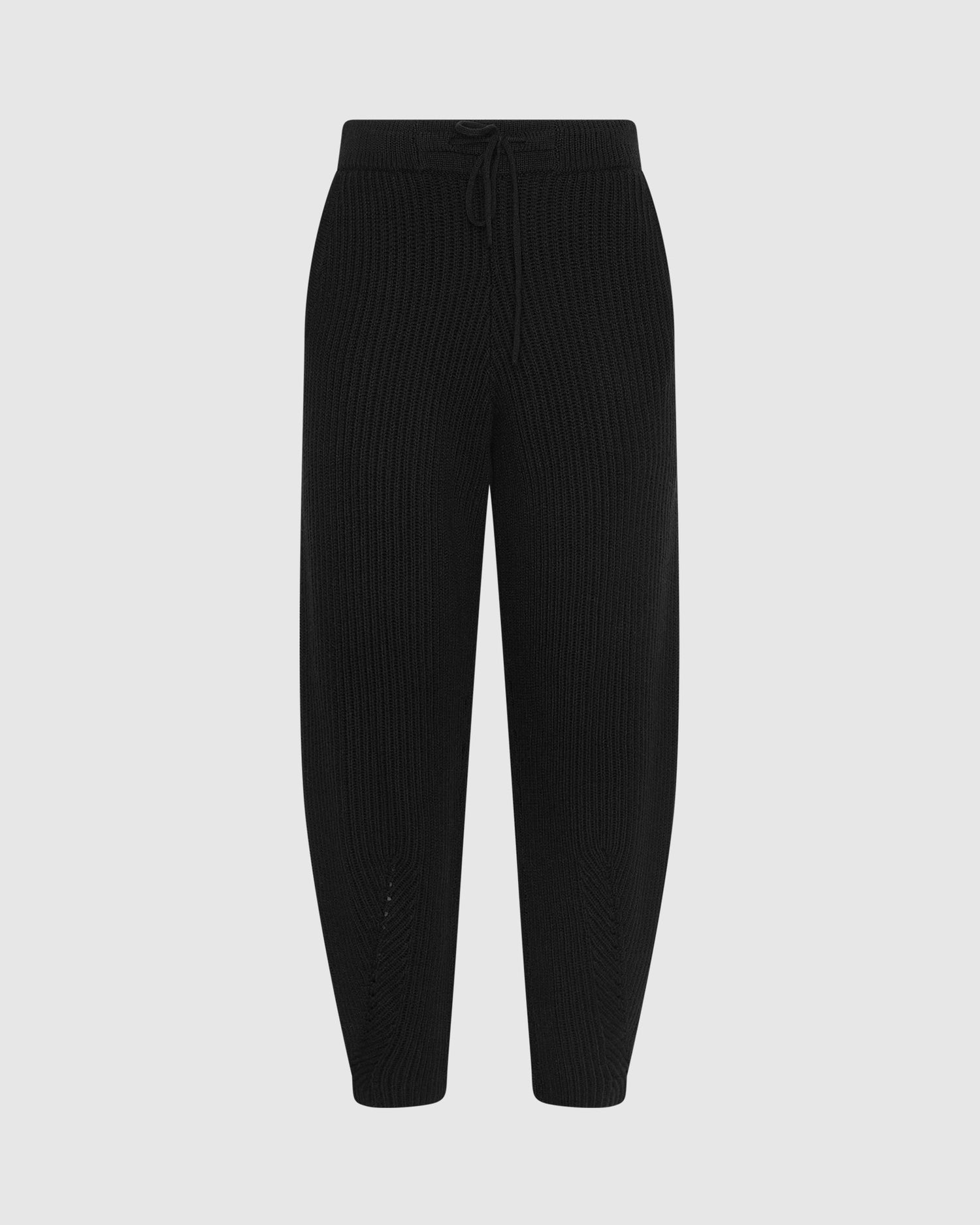 Ribbed Knitted Relaxed Trousers