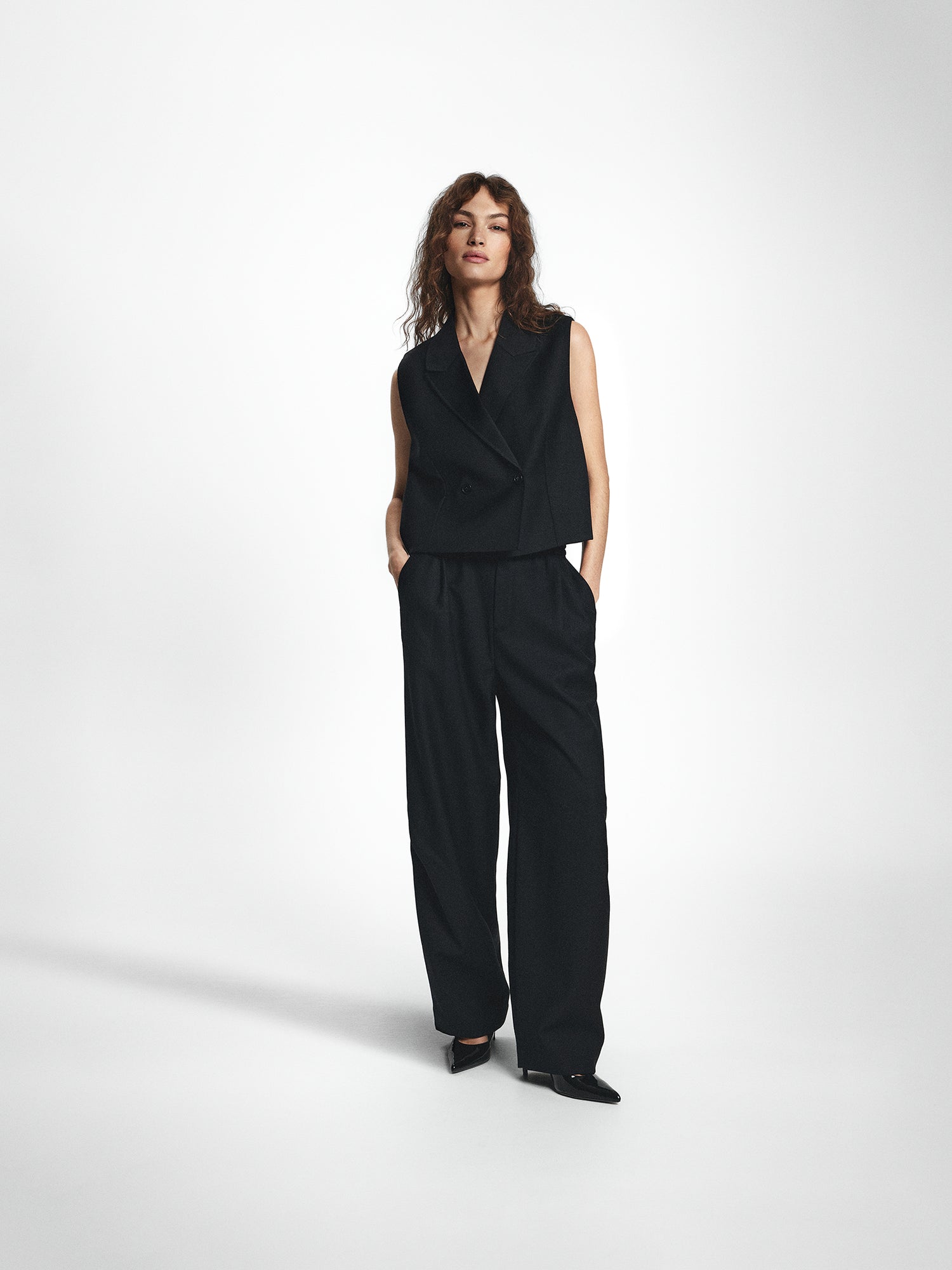 Tailored Wide Leg Trousers
