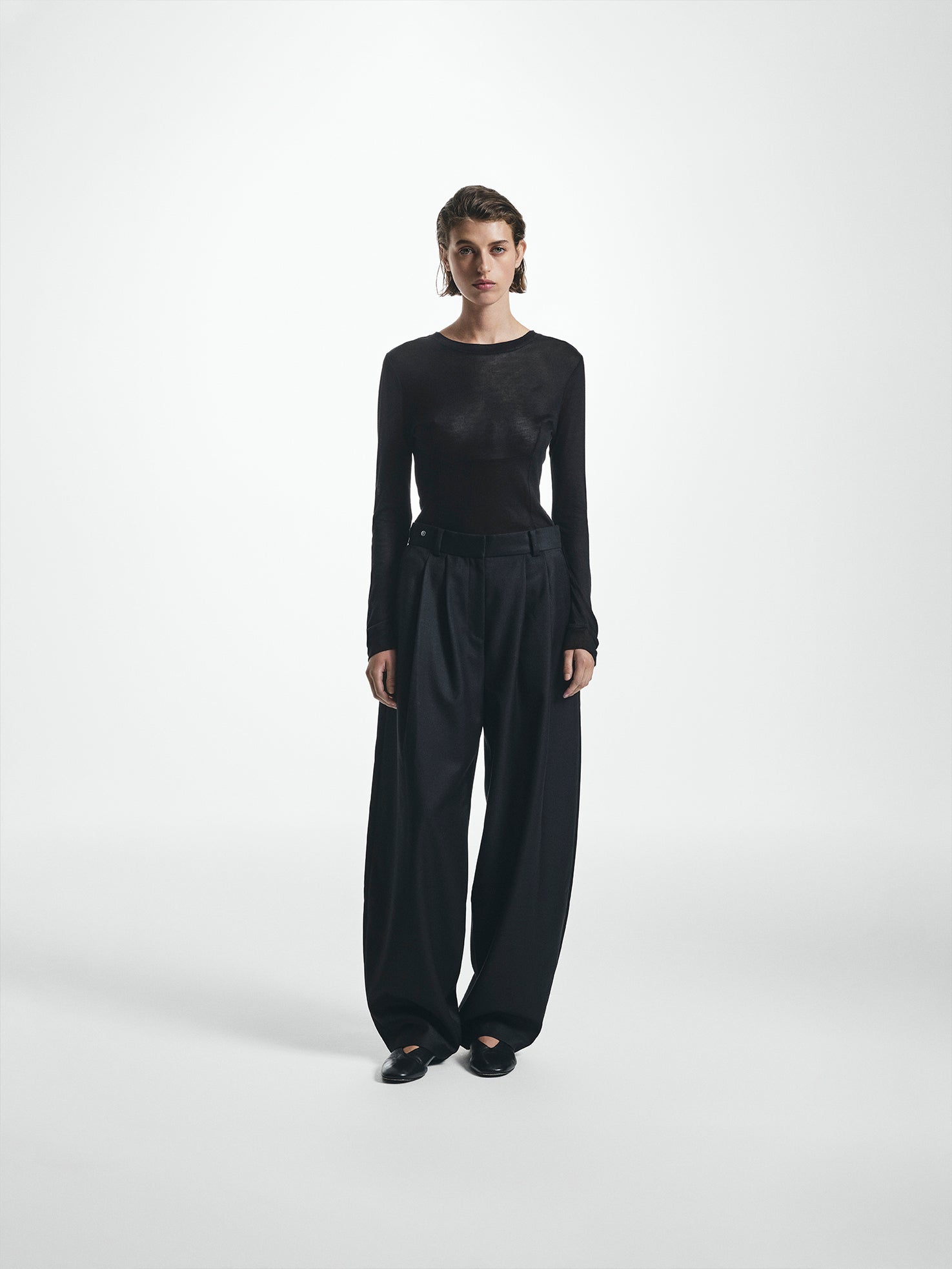 Pleated Relaxed Tailored Trousers