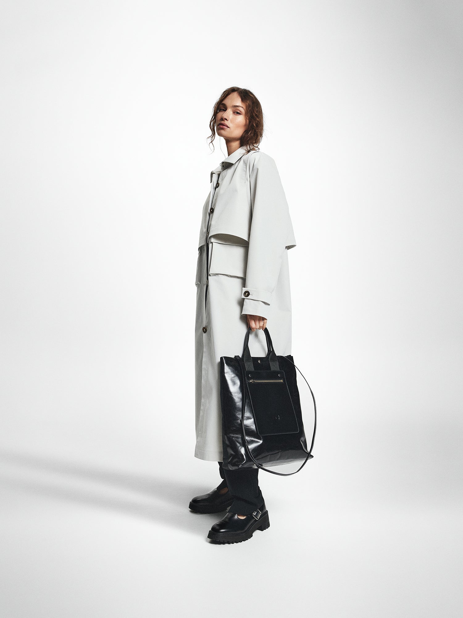 Double Layer Trench Coat