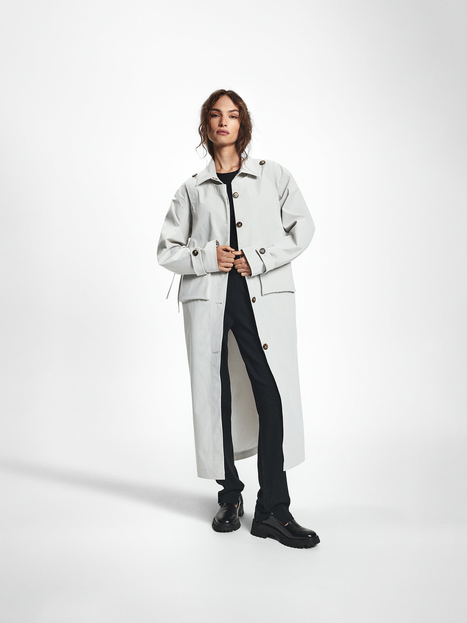 Double Layer Trench Coat