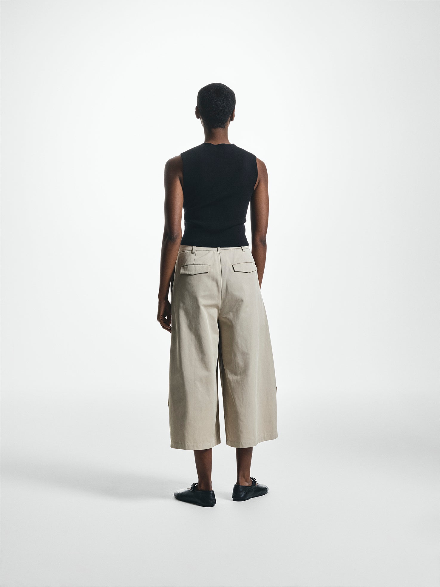 Pleated Wide Leg Culottes
