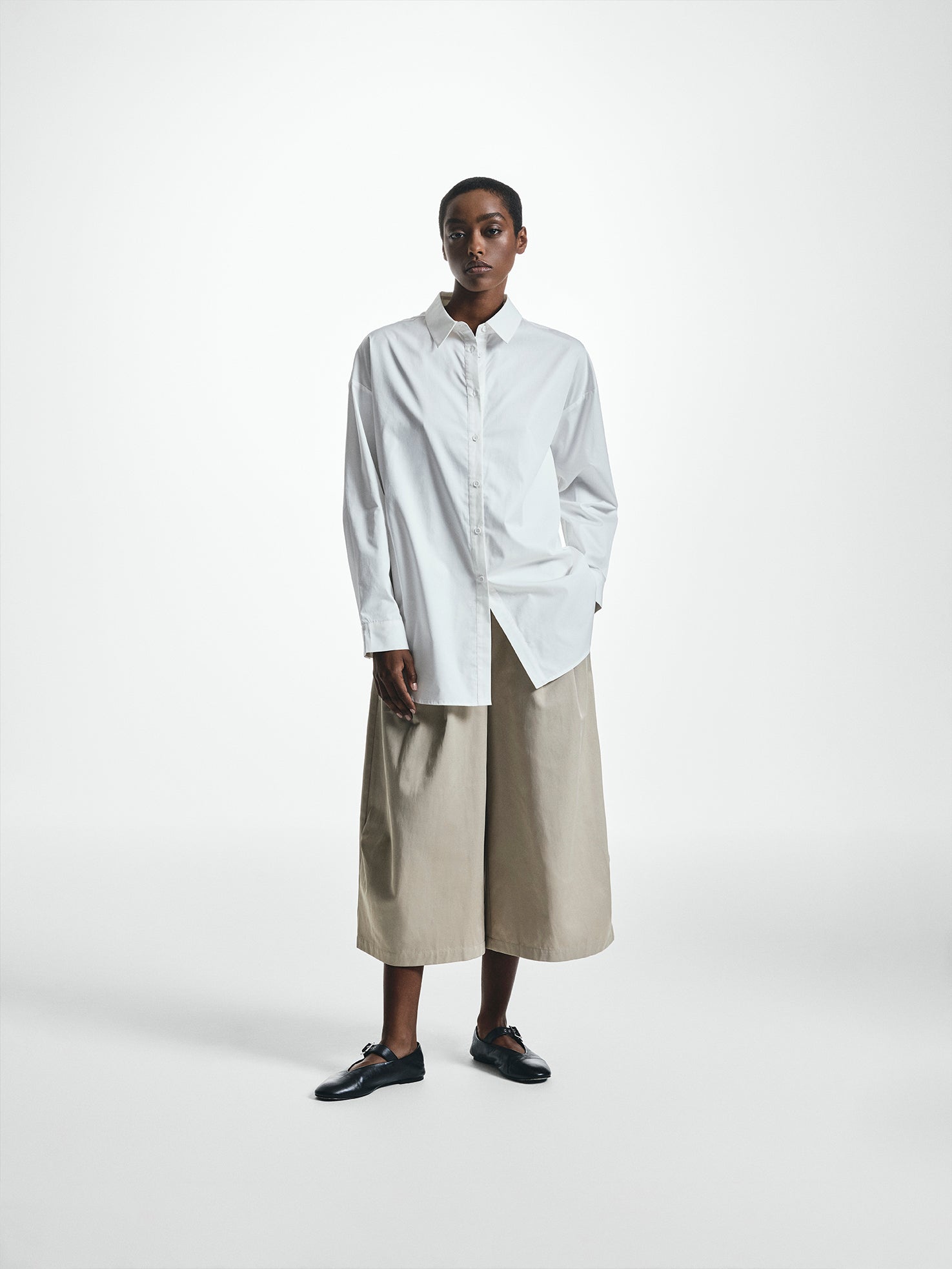 Pleated Wide Leg Culottes