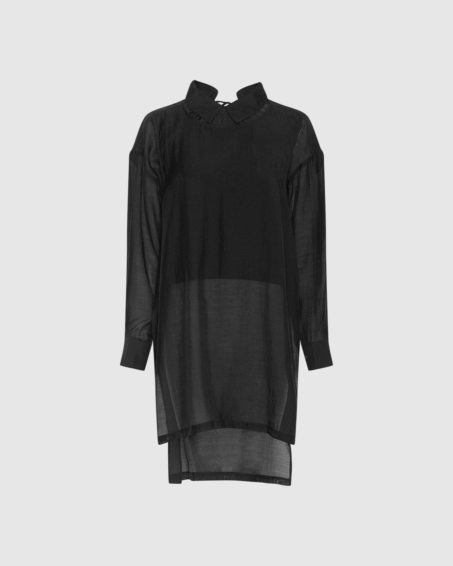Double Layer Sheer Longline Shirt