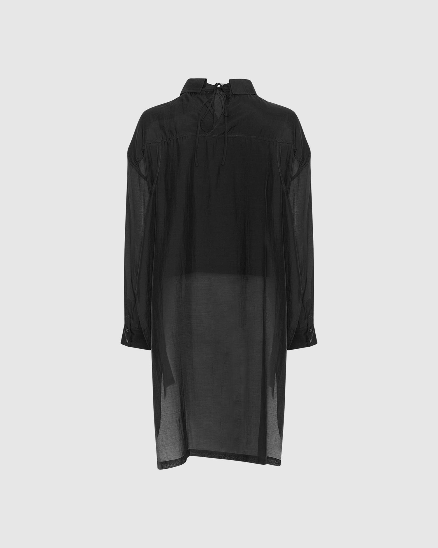 Double Layer Sheer Longline Shirt