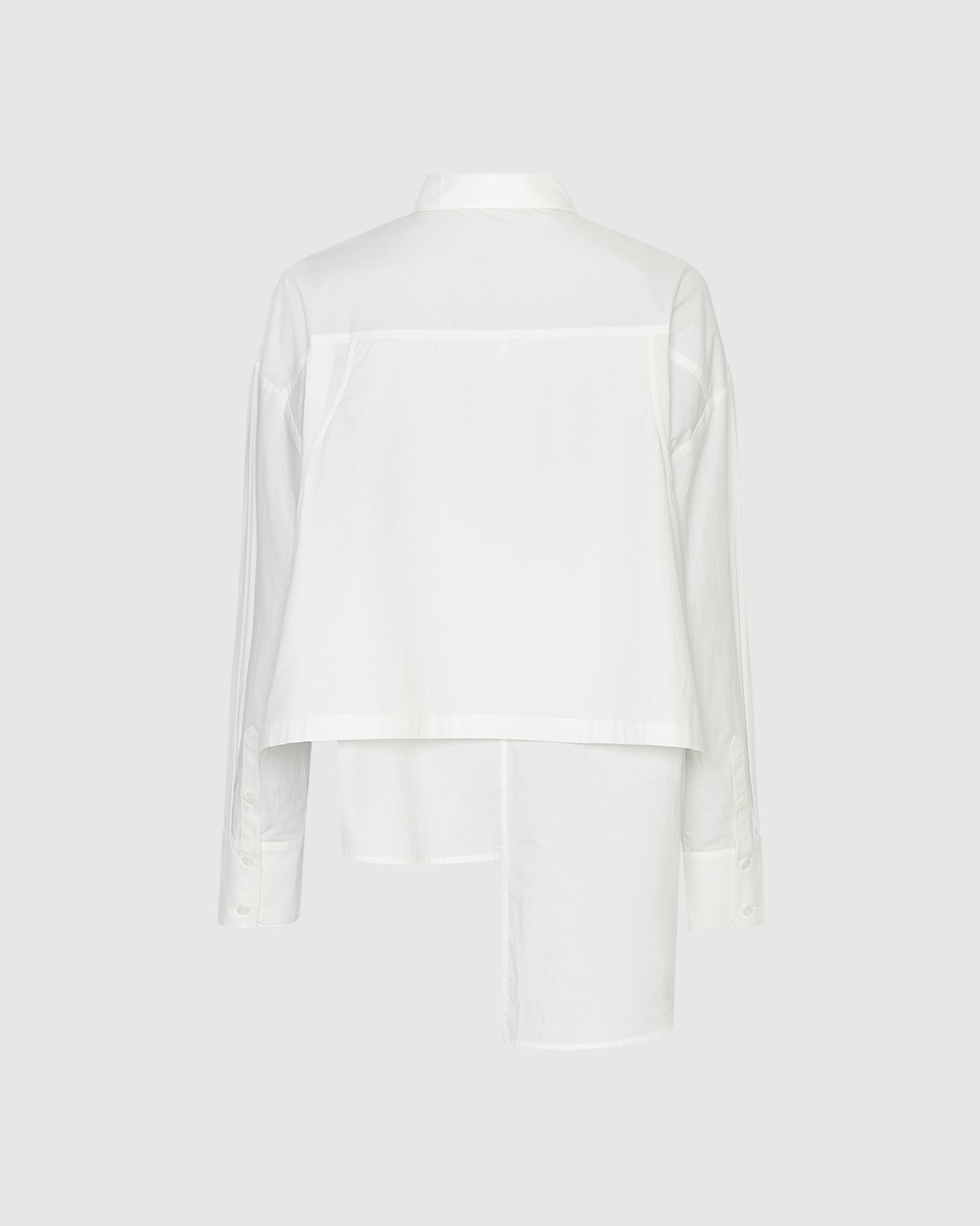 Asymmetric Double Layer Cotton Shirt
