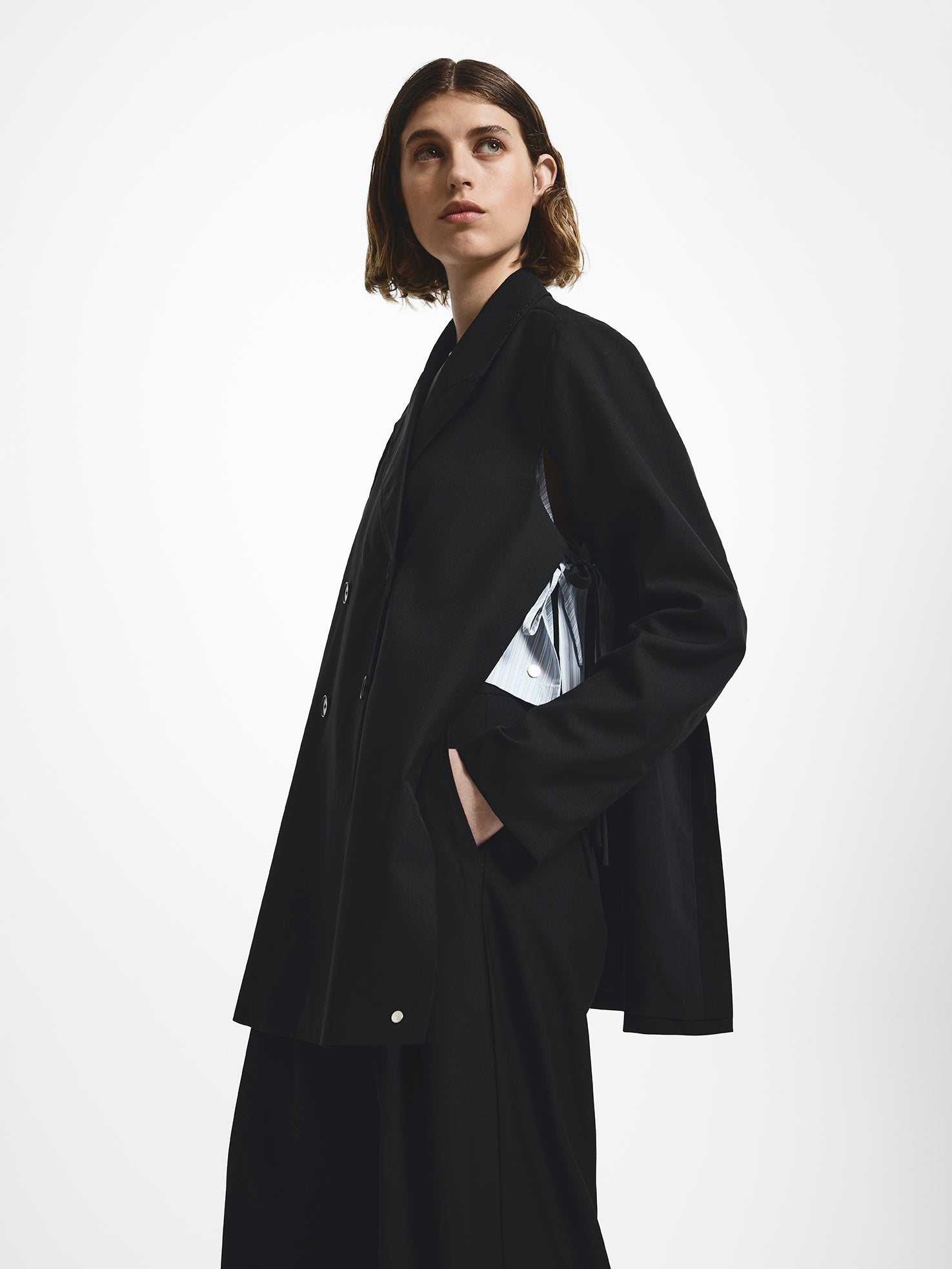 Vented Tie Side Relaxed Blazer