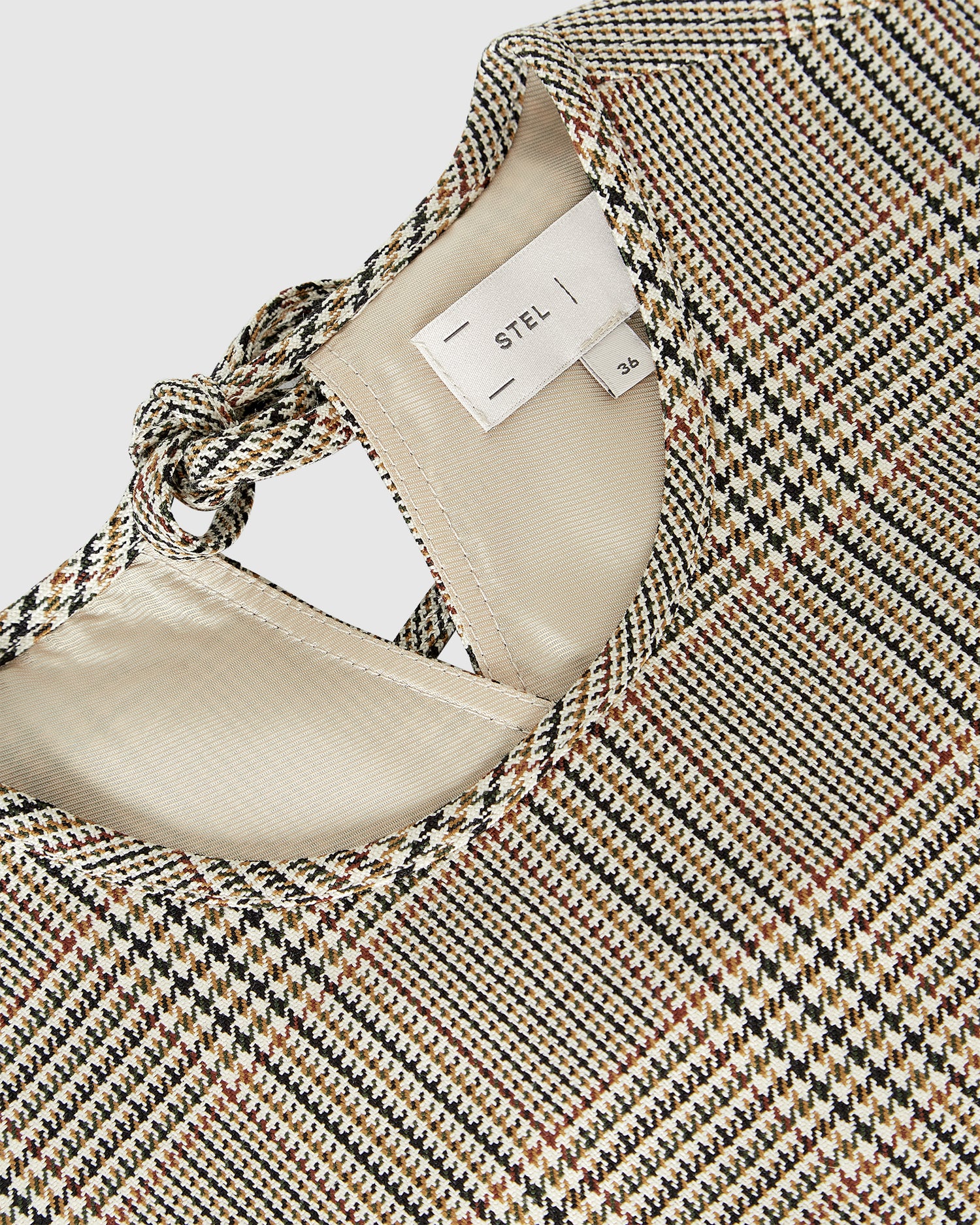 Tie Side Check Tank Top