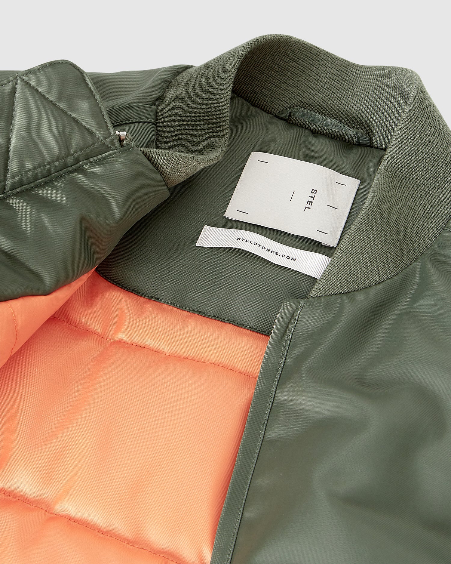 Cropped Nylon Bomber Jacket
