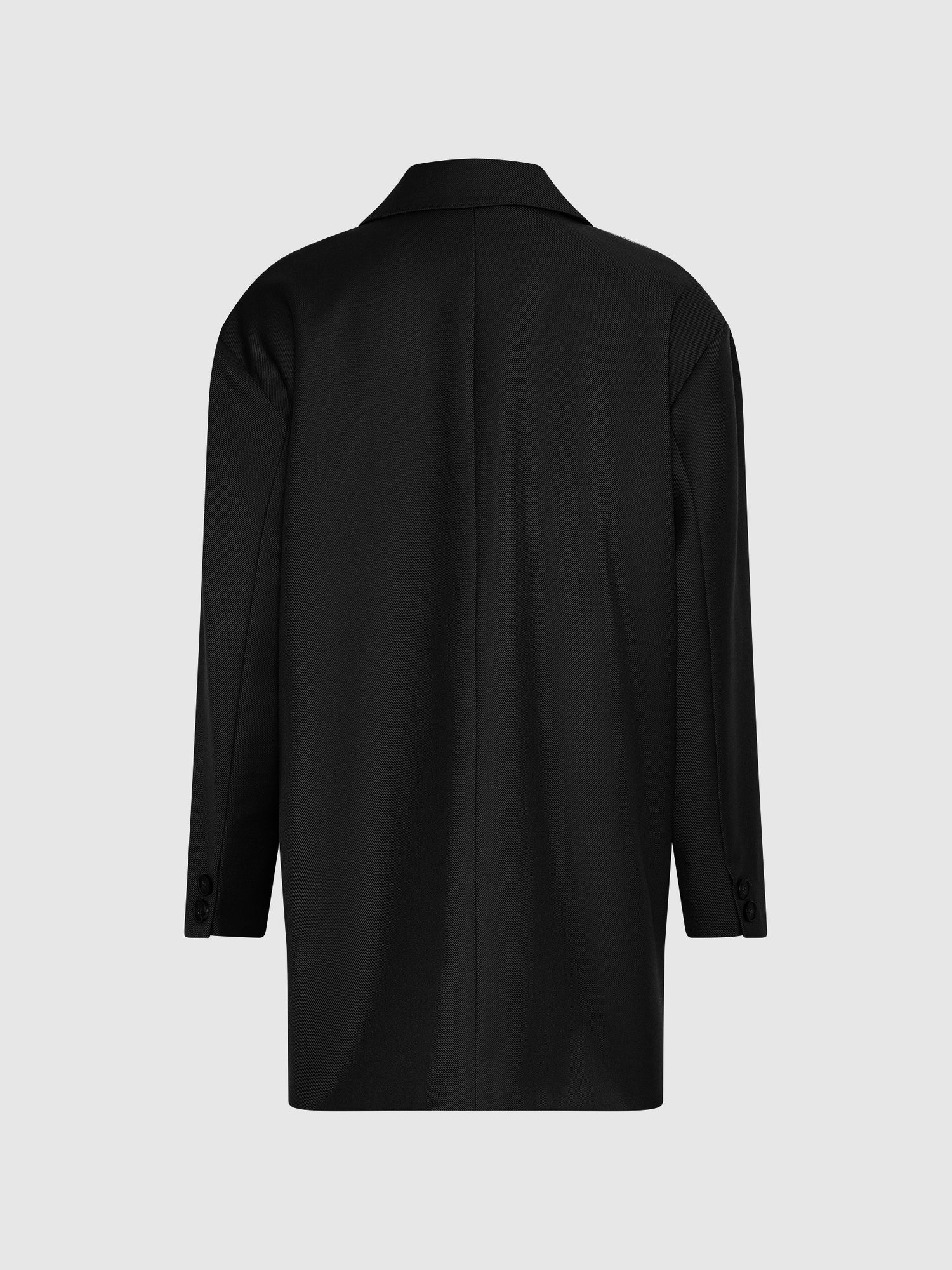 Split-Hem Relaxed Double-Breasted Blazer