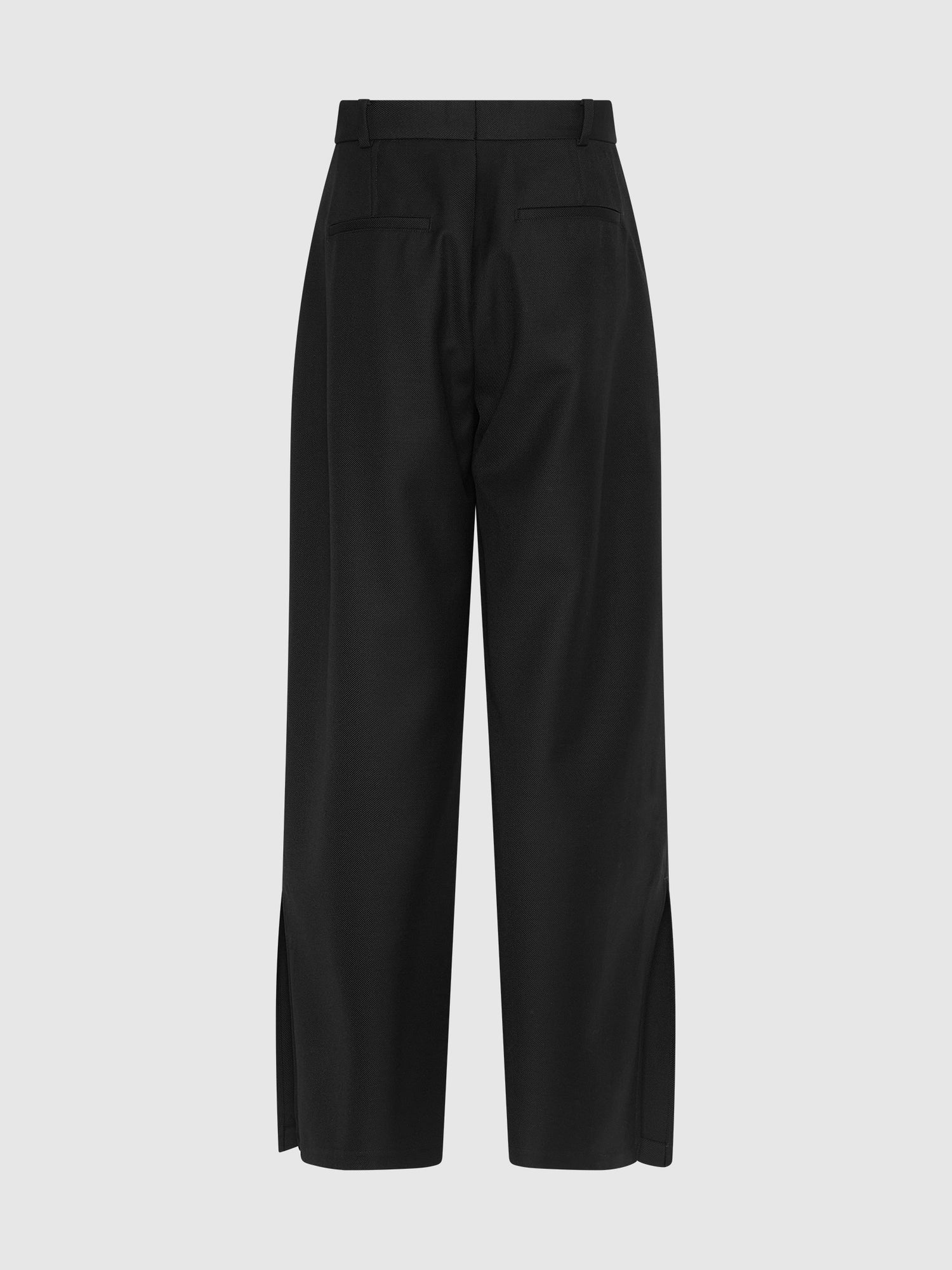 Split-Hem Tailored Trousers