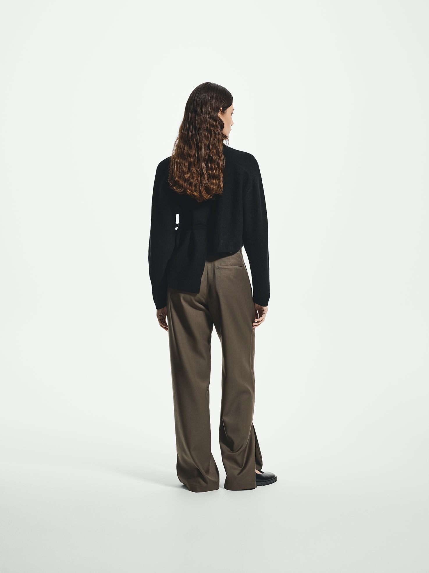 Split-Hem Tailored Trouser