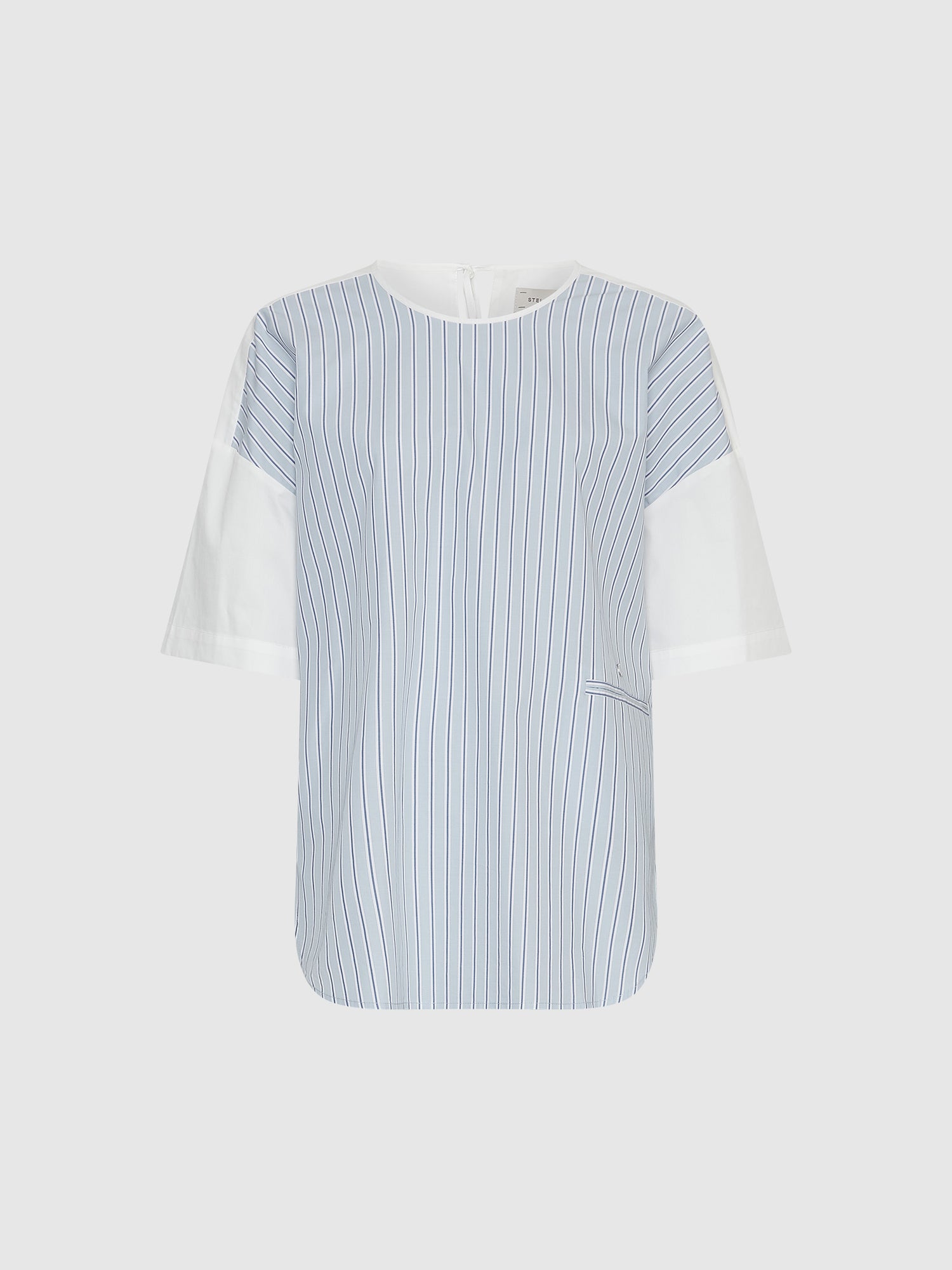 Pinstripe Poplin Short-Sleeve Shirt