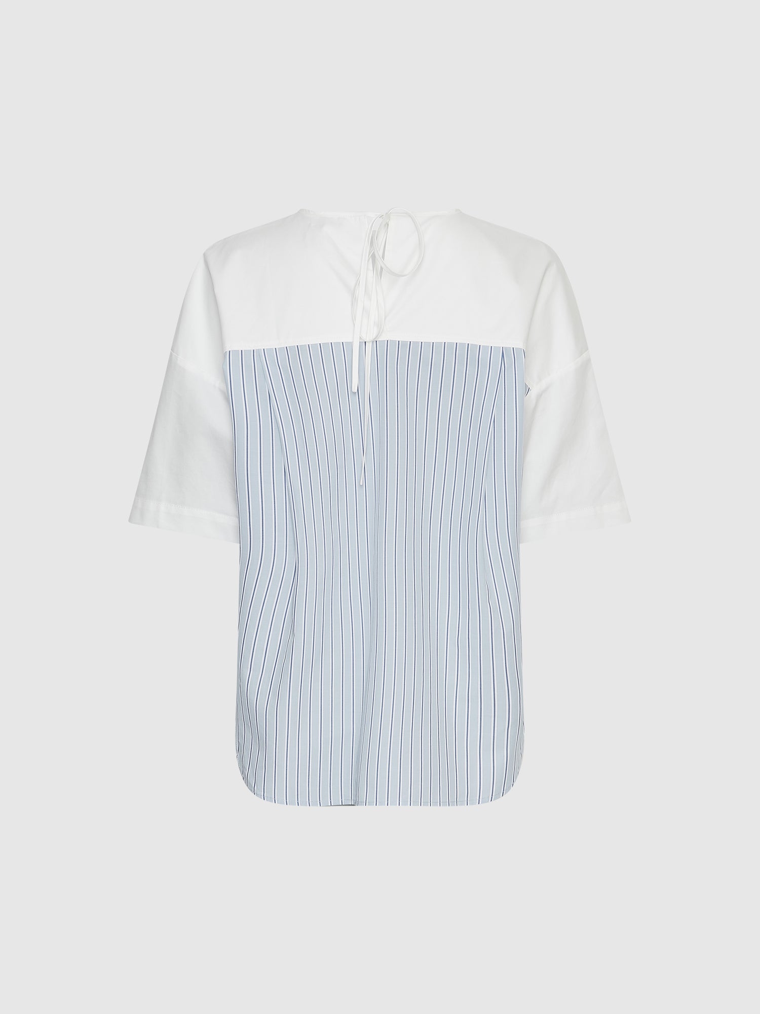 Pinstripe Poplin Short-Sleeve Shirt