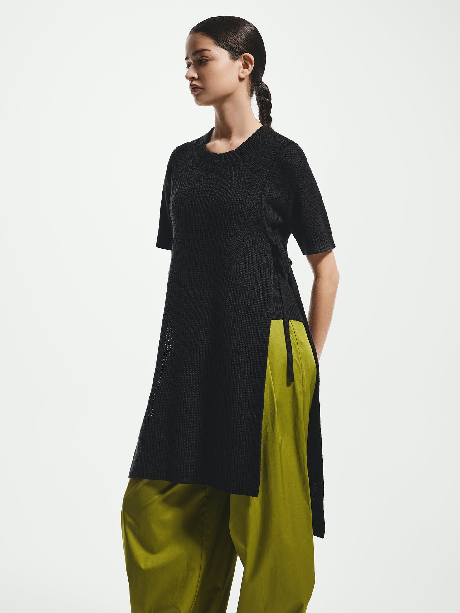 Asymmetric Knitted T-Shirt Dress