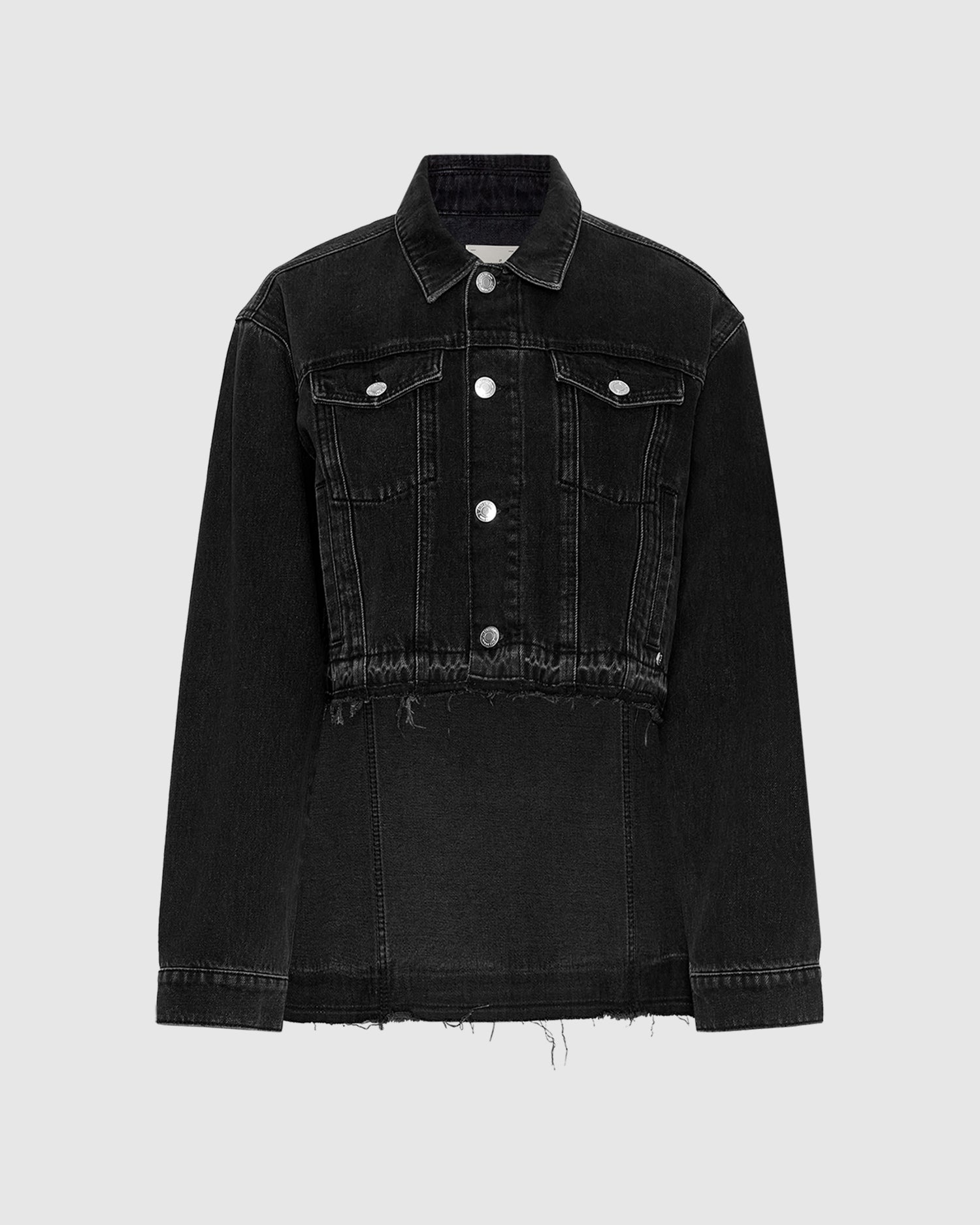 Split Hem Relaxed Denim Jacket