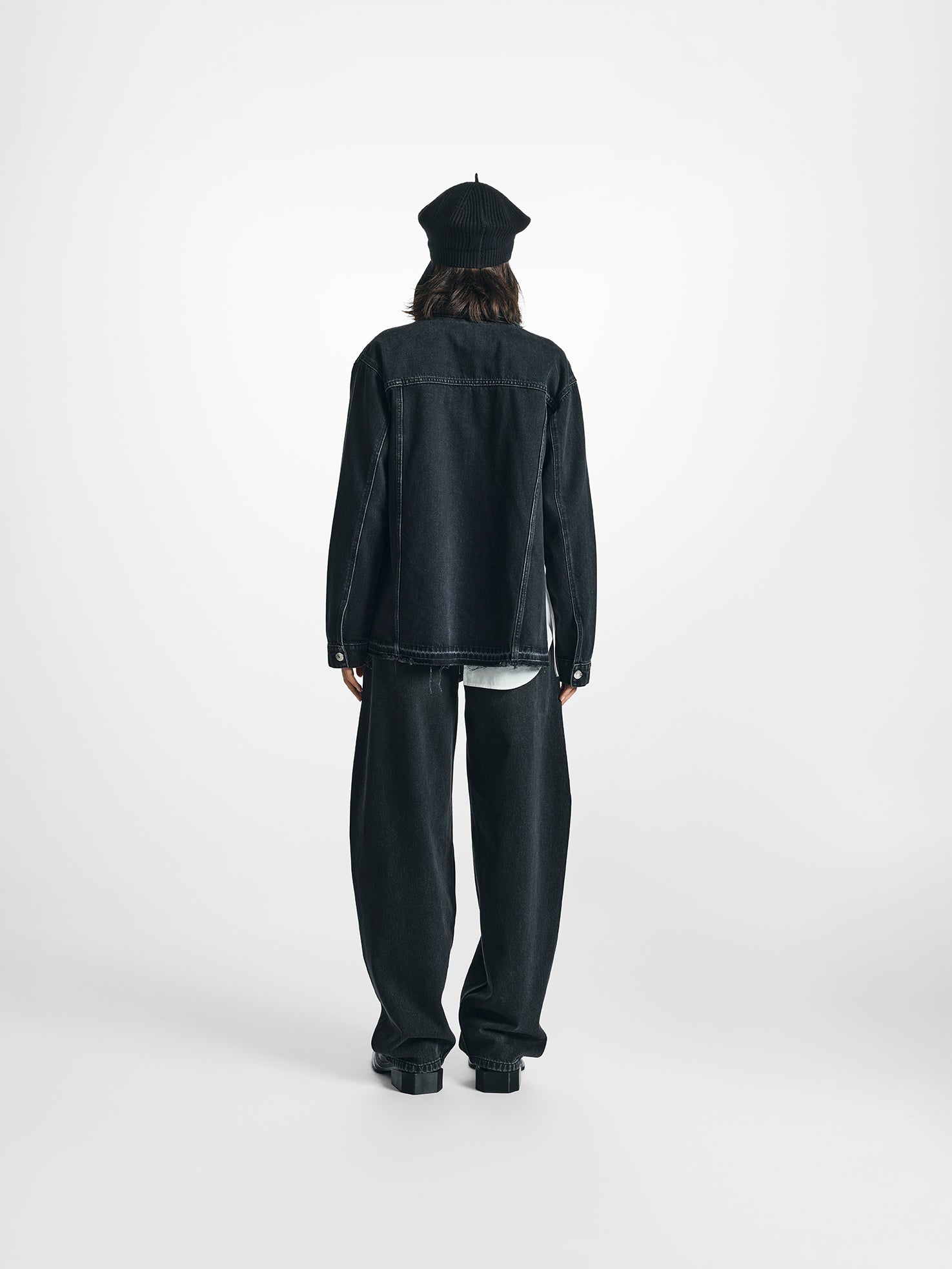 Split Hem Relaxed Denim Jacket