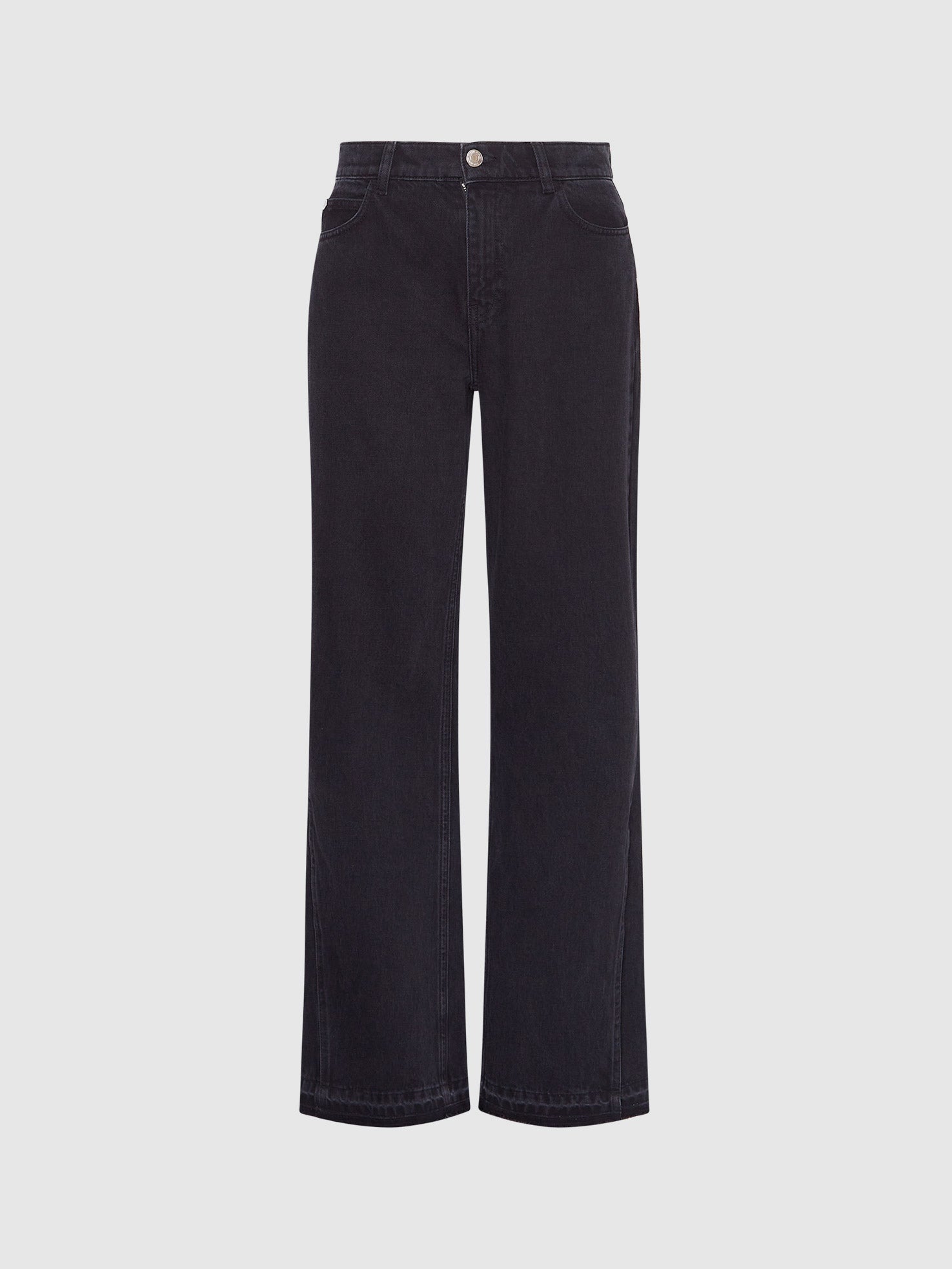 Split Hem Relaxed Denim Jeans