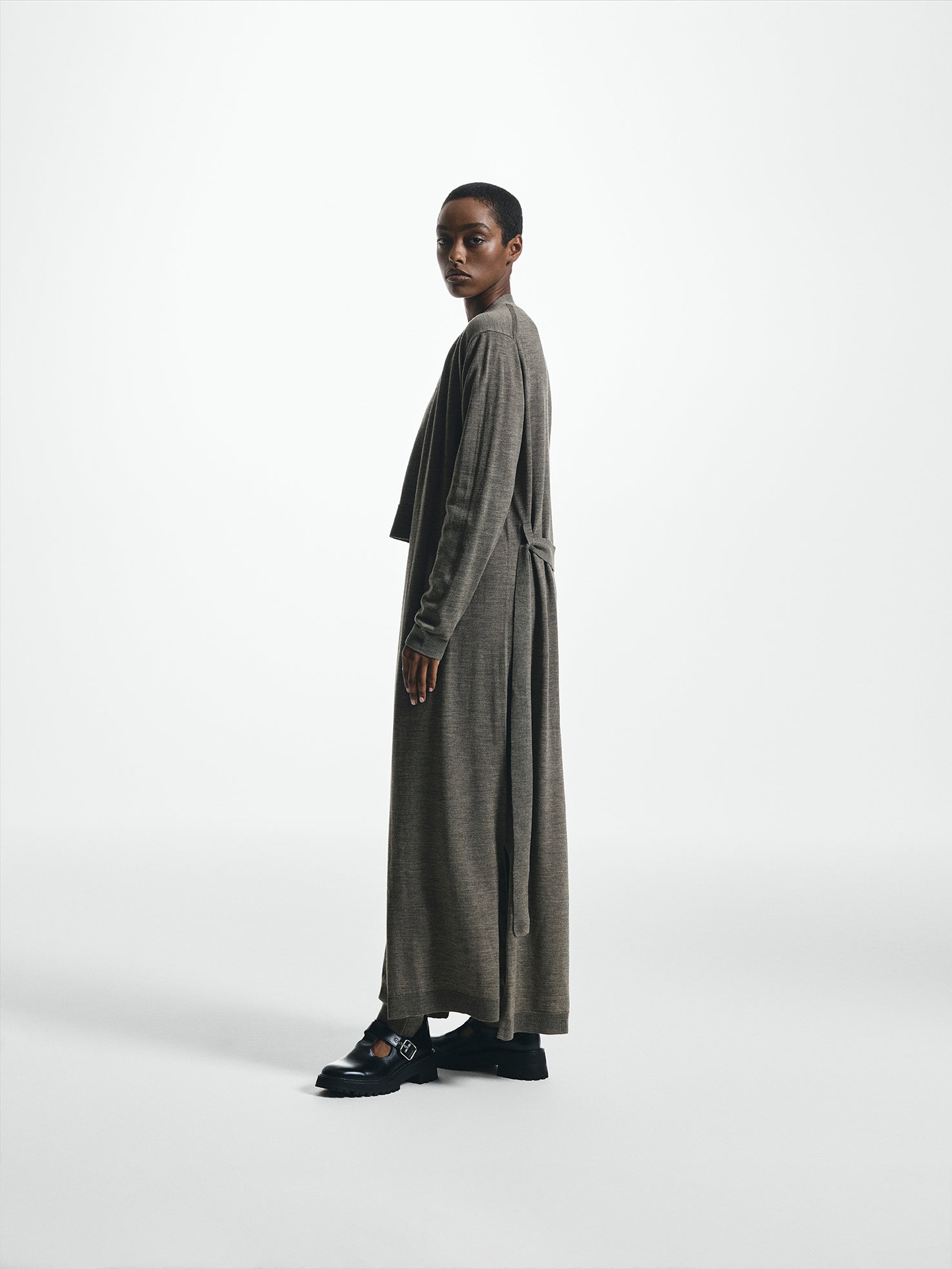 Merino Wool Longline Cardigan
