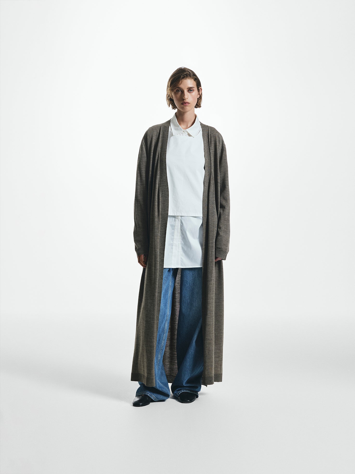 Merino Wool Longline Cardigan