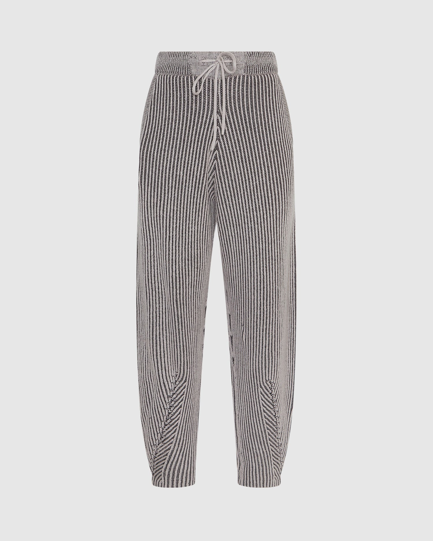 Ribbed Knitted Relaxed Trousers