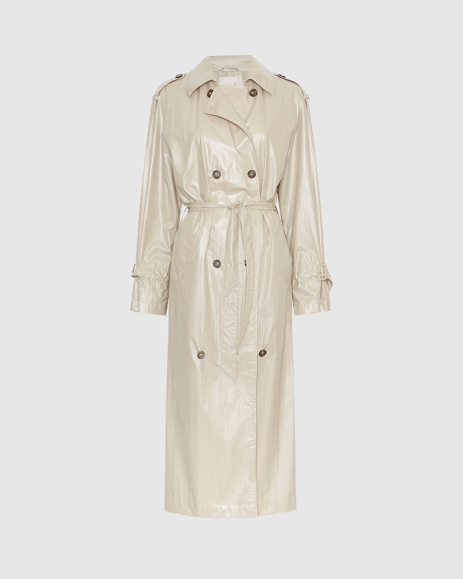 Glossy Relaxed Trench Coat