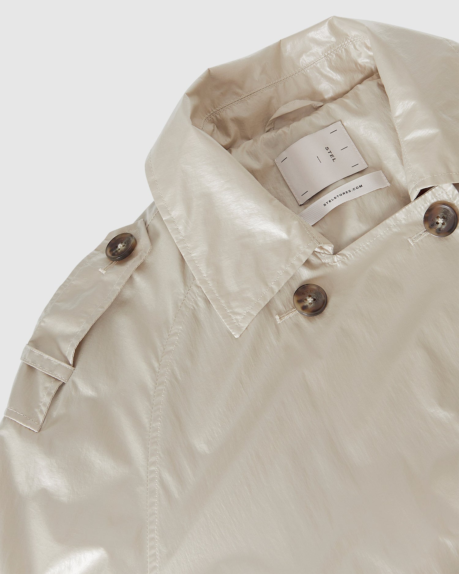 Glossy Relaxed Trench Coat