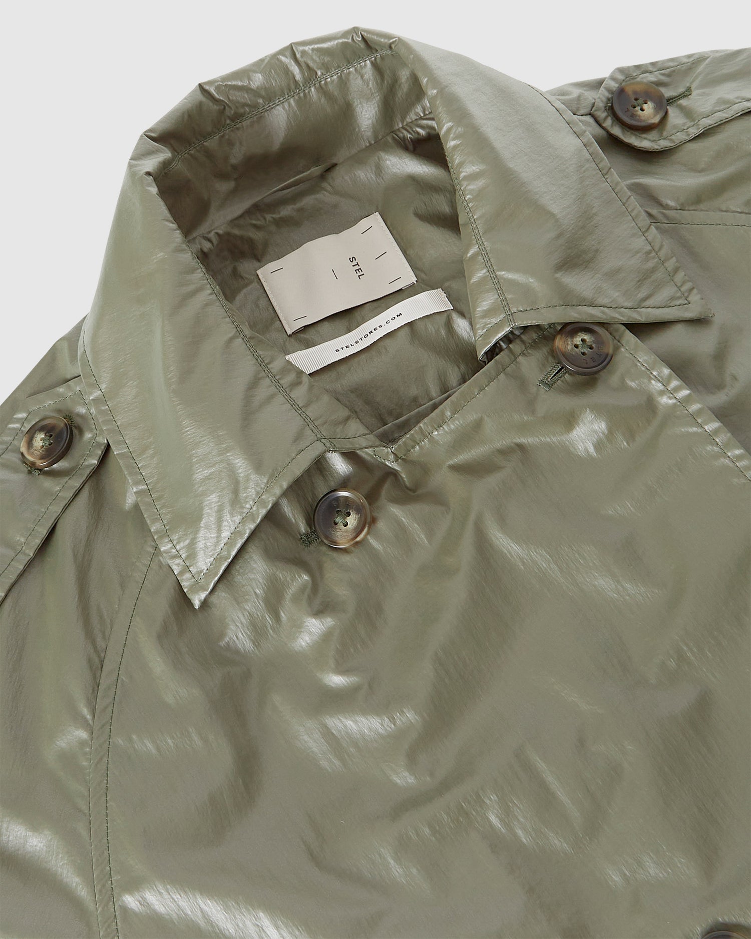 Glossy Relaxed Trench Coat