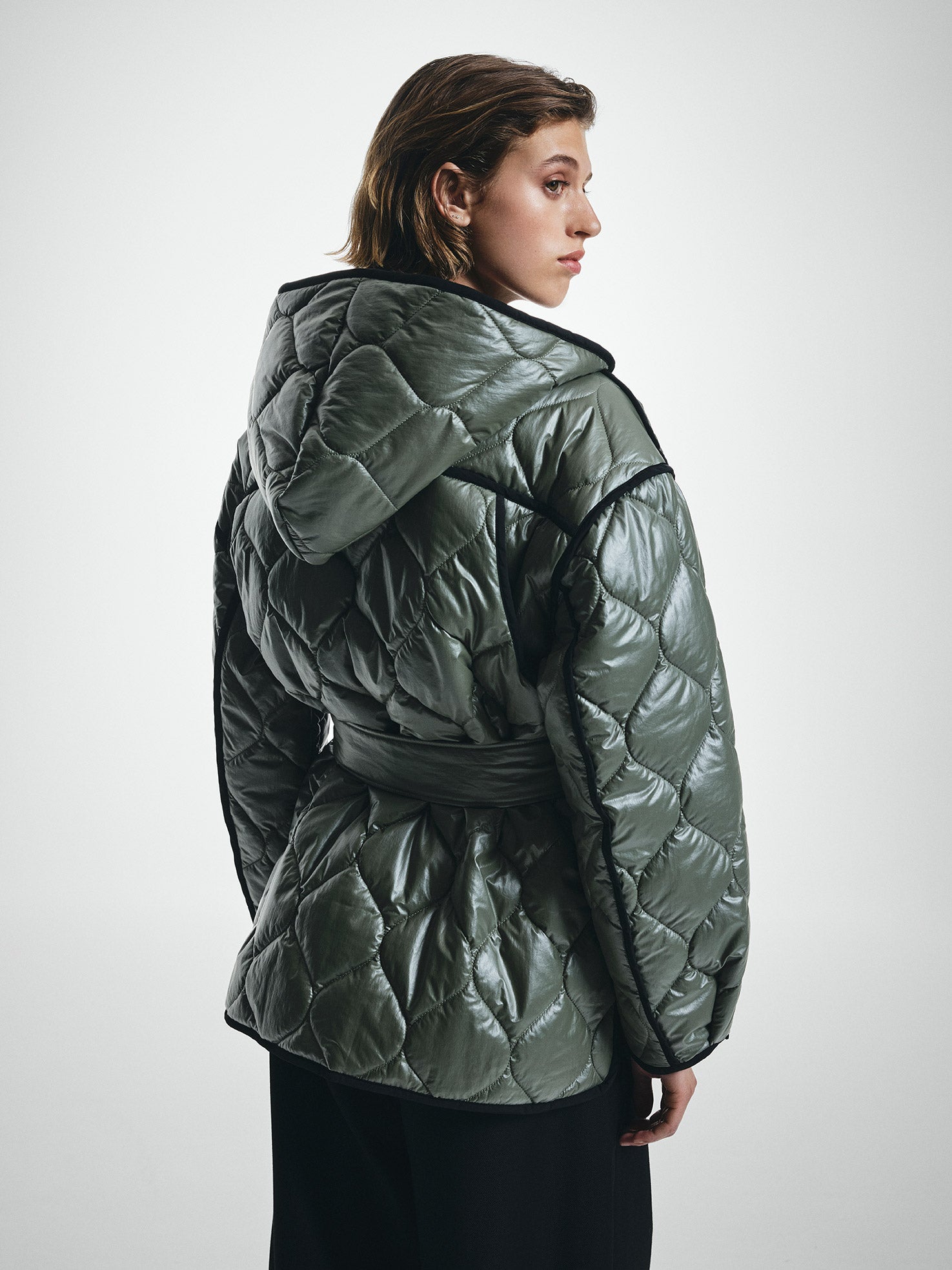 Quilted Belted Short Coat
