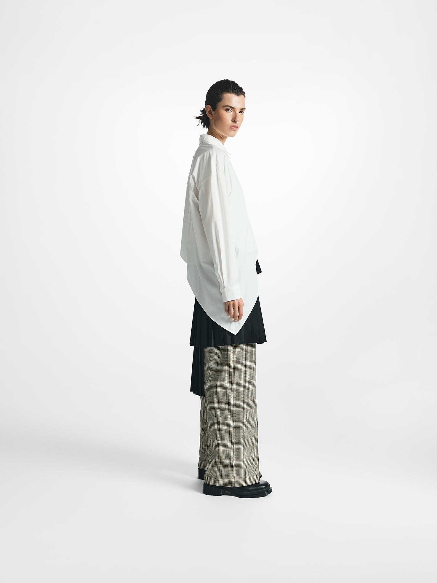 Asymmetric Double Layer Shirt