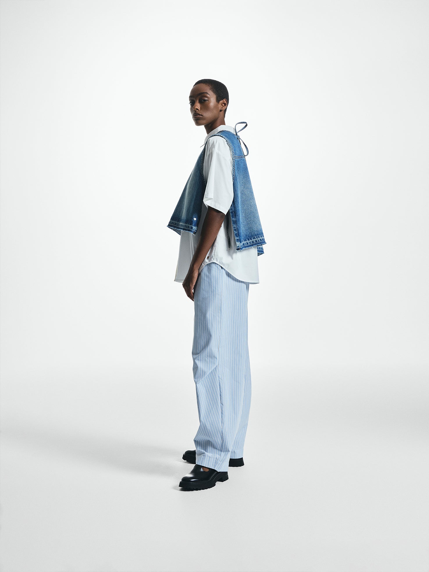 Striped Barrow Leg Trousers