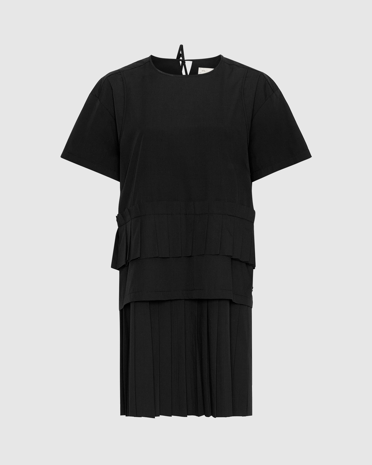 Short Pleated T-Shirt Dress