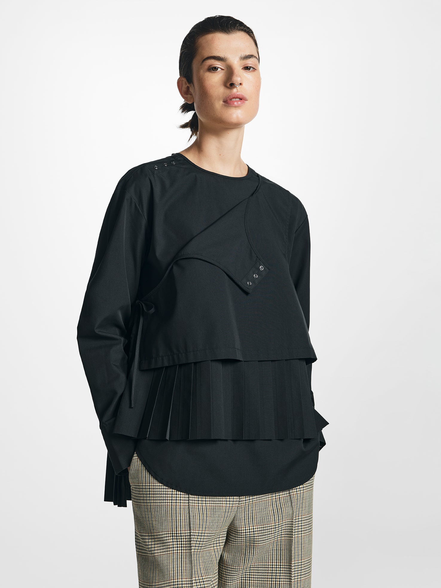 Triple Layer Pleated Shirt