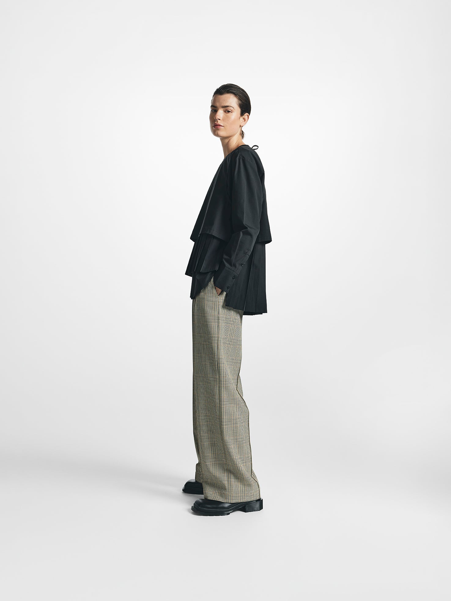 Triple Layer Pleated Shirt