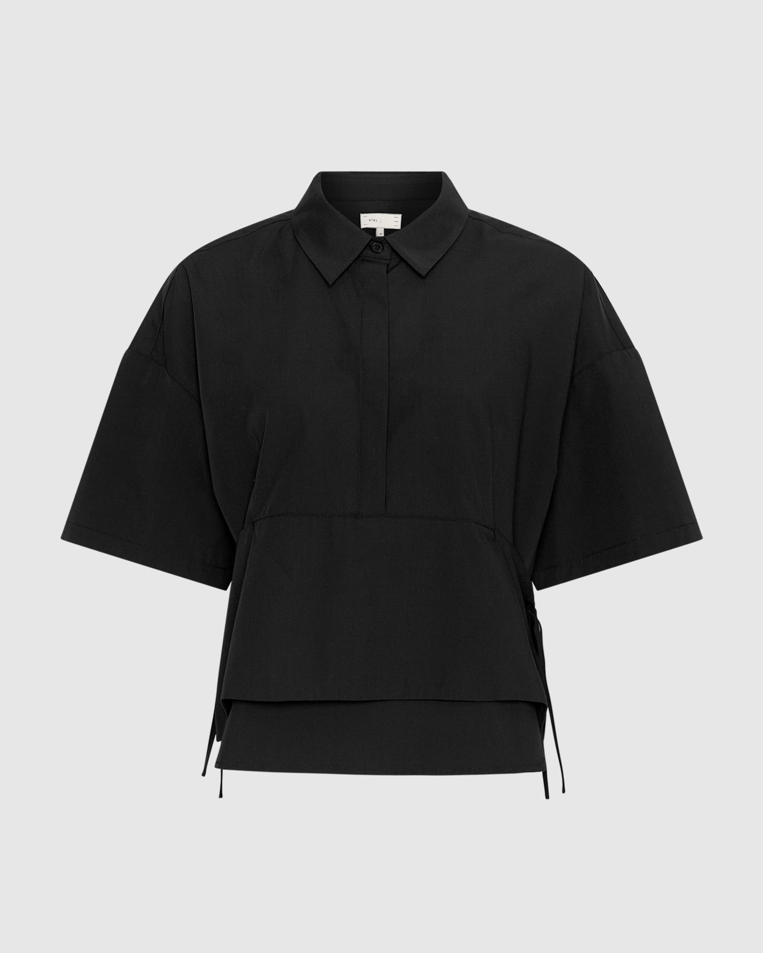 Short Cotton Panel Shirt