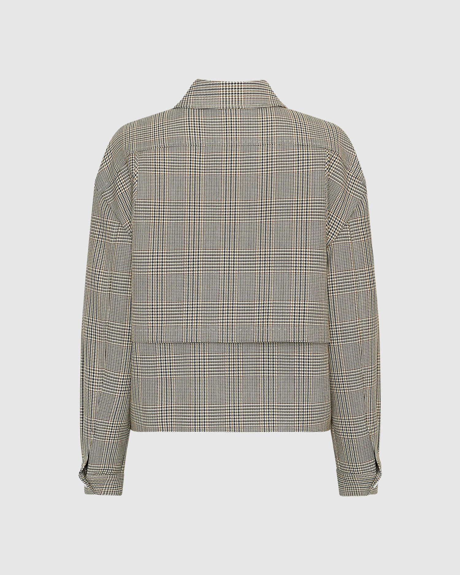 Boxy Check Double-Zip Jacket